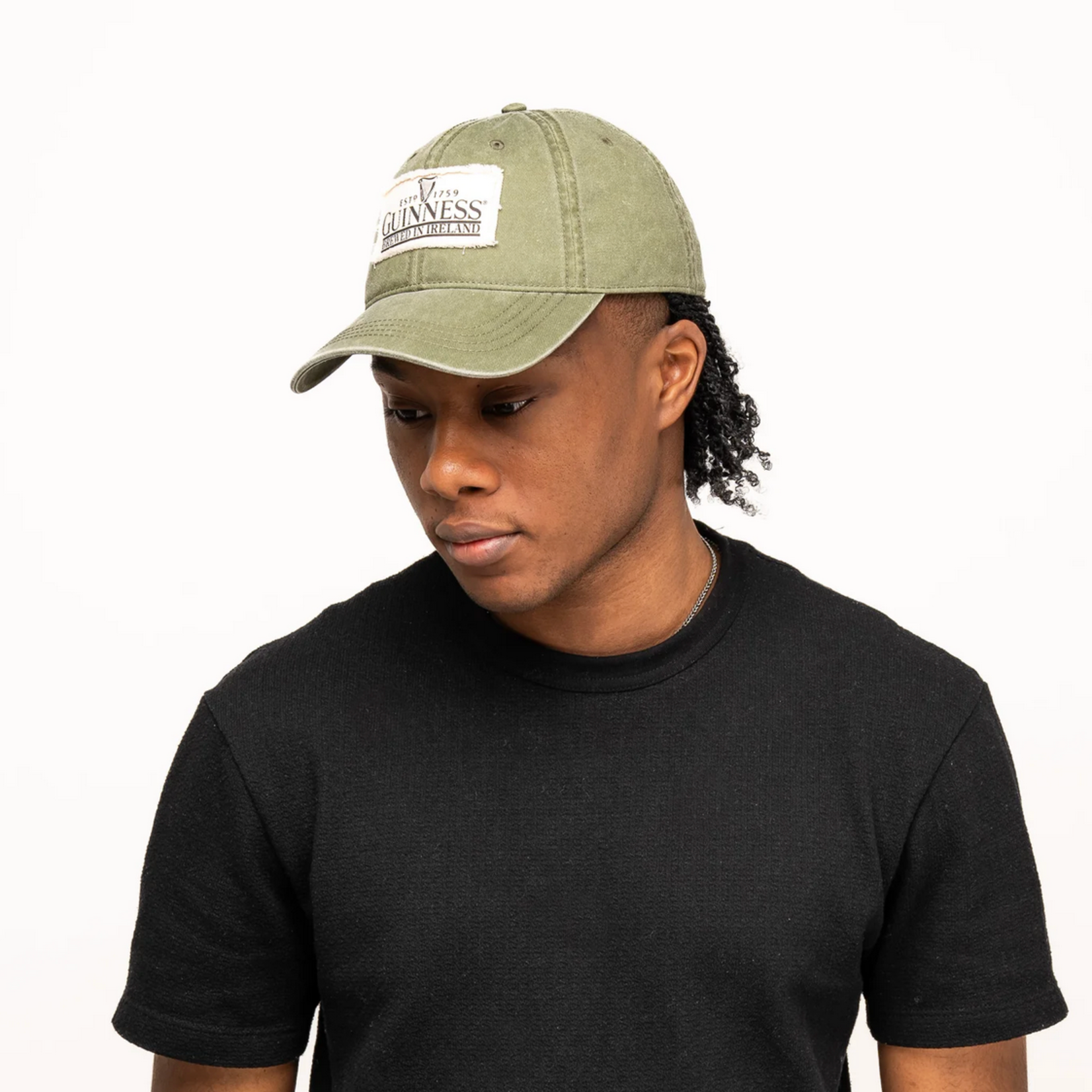 CAPS & HATS GUINNESS OLIVE GREEN PATCH LABEL CAP