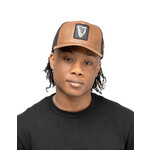 CAPS & HATS GUINNESS BRN LEATHER TRUCKER CAP
