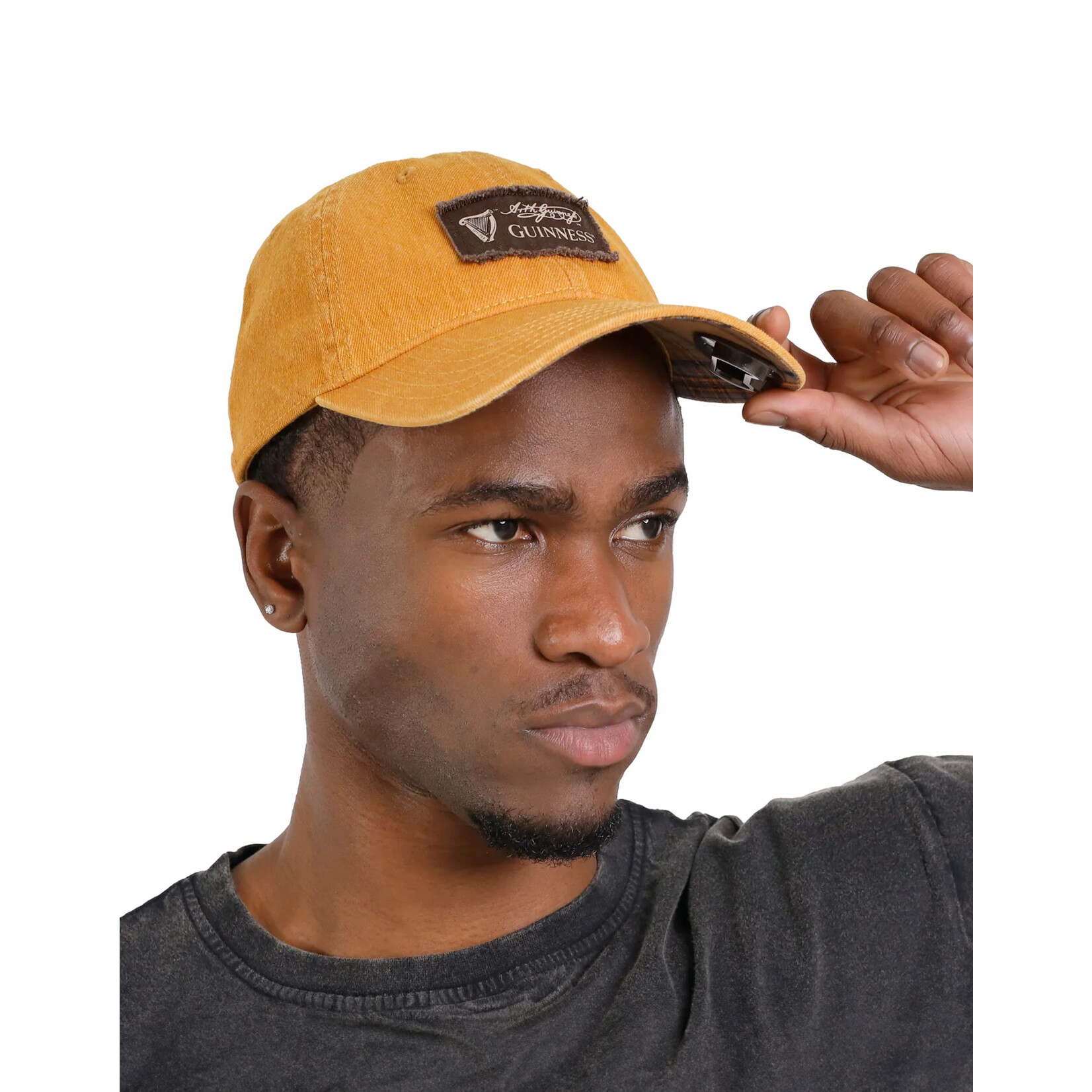 CAPS & HATS GUINNESS MUSTARD CAP w BOTTLE OPENER