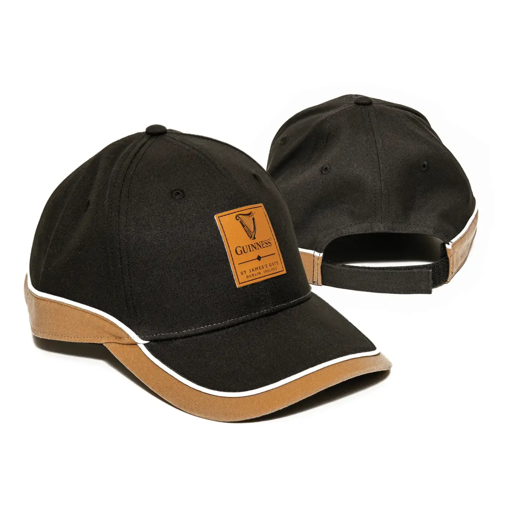 CAPS & HATS GUINNESS BLACK w CARAMEL EDGE CAP