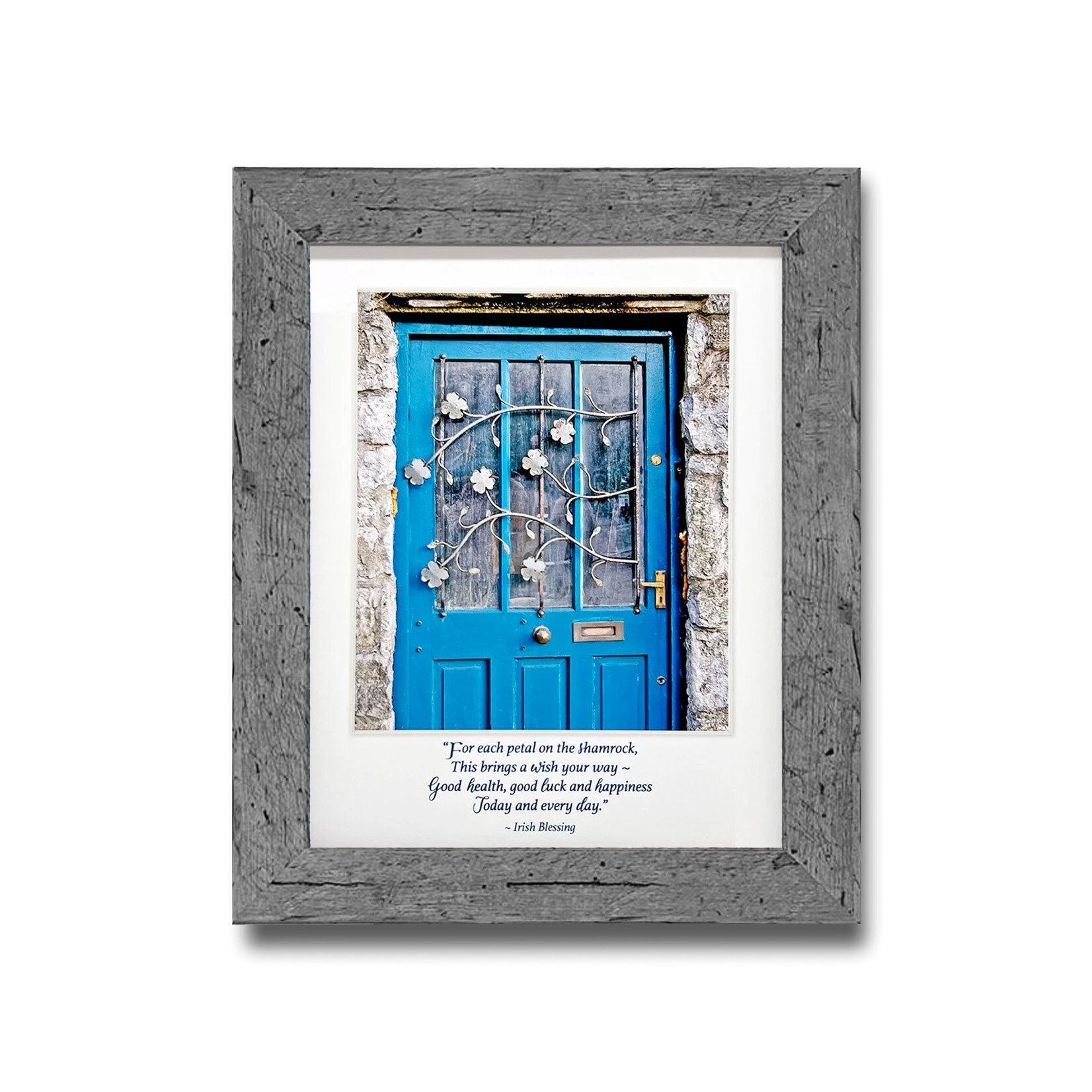 PLAQUES, SIGNS & POSTERS CLEARANCE: QUOTAGRAPH - Blue Door Blessing :FINAL SALE