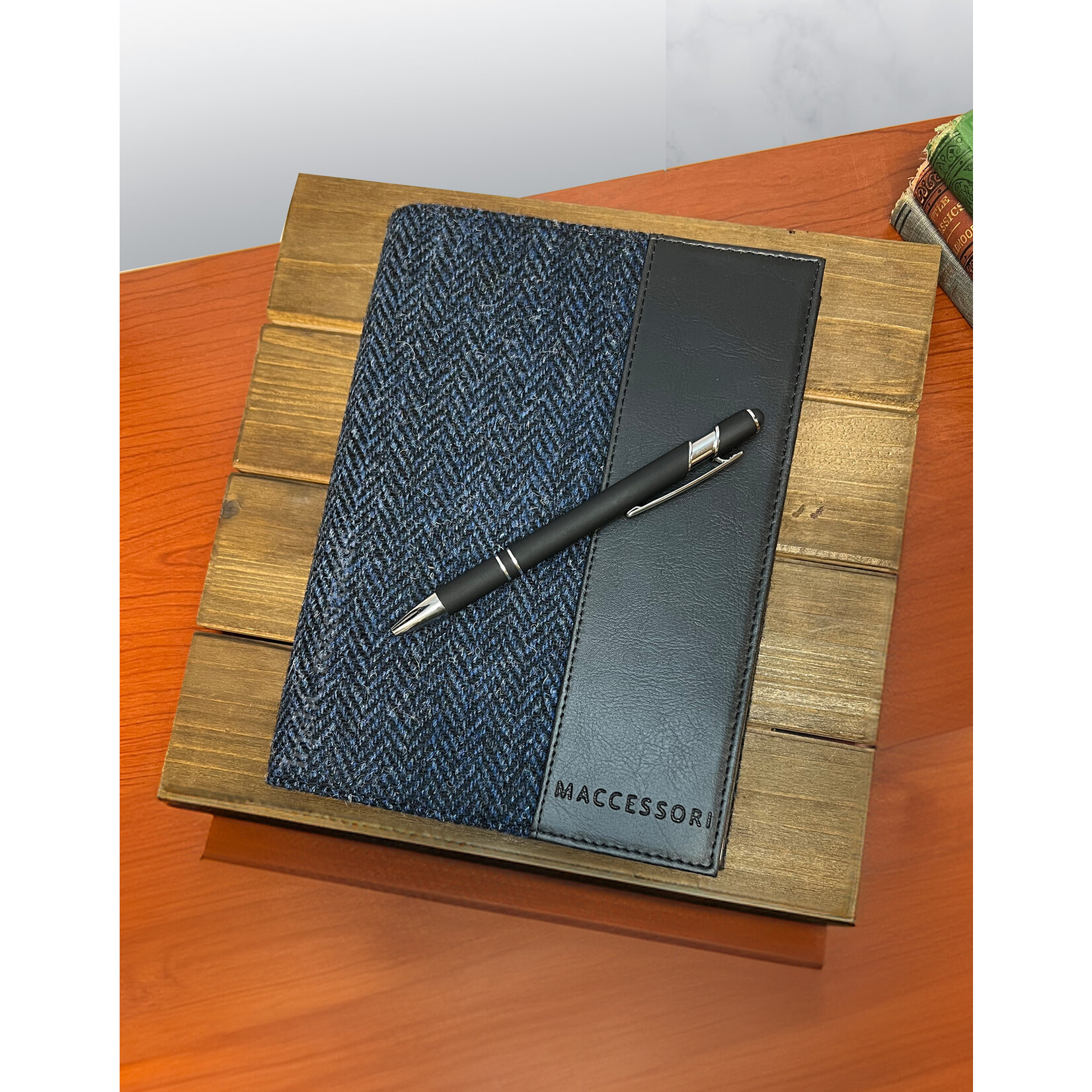 NOVELTY HARRIS TWEED NOTEBOOK