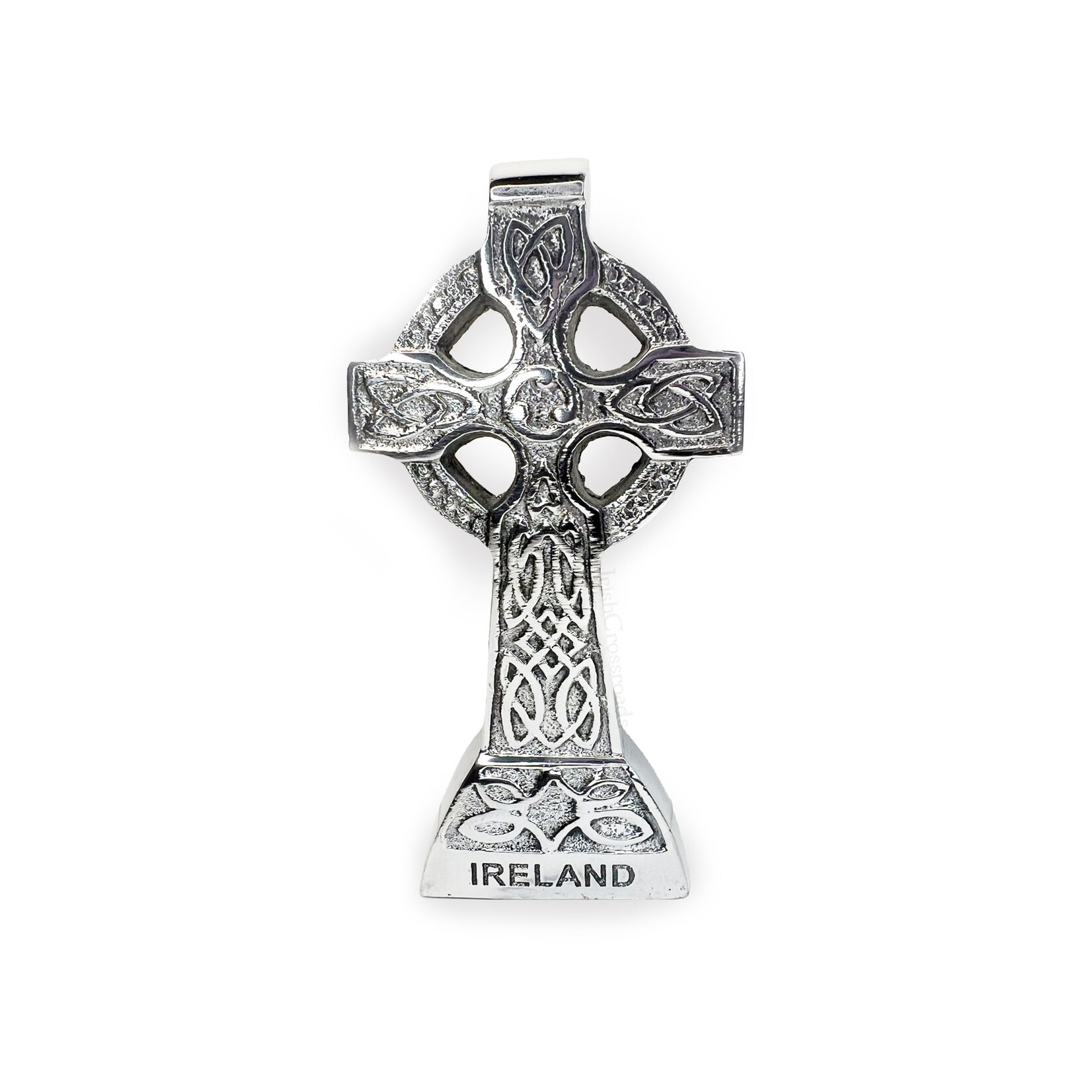 CELTIC CROSSES STANDING CELTIC CROSS SILVER TONED METAL