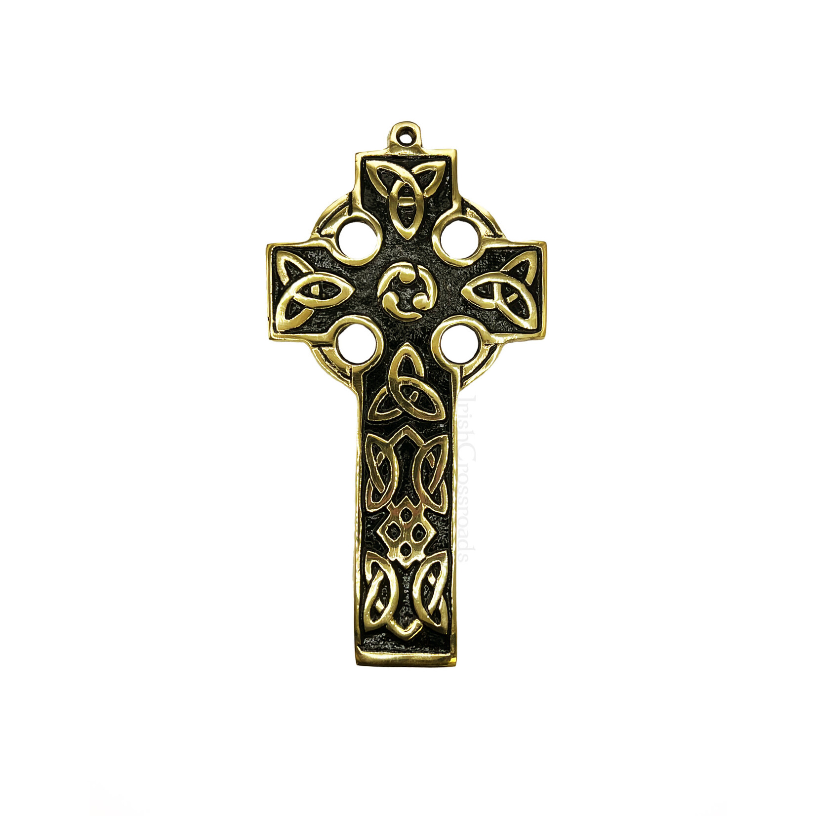 CELTIC CROSSES CELTIC WALL CROSS BRASS/BLACK - Medium