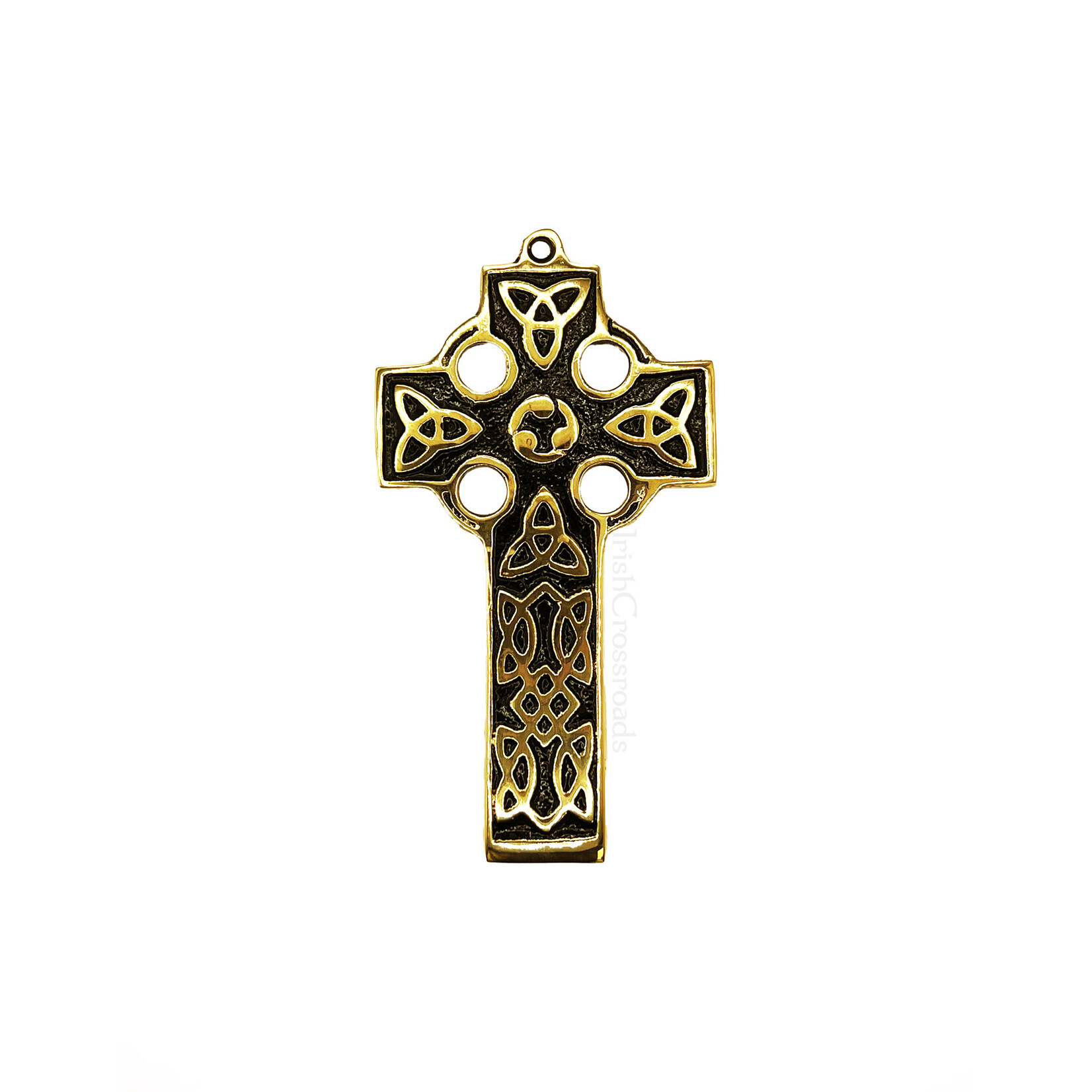 CELTIC CROSSES CELTIC WALL CROSS BRASS/BLACK - Small