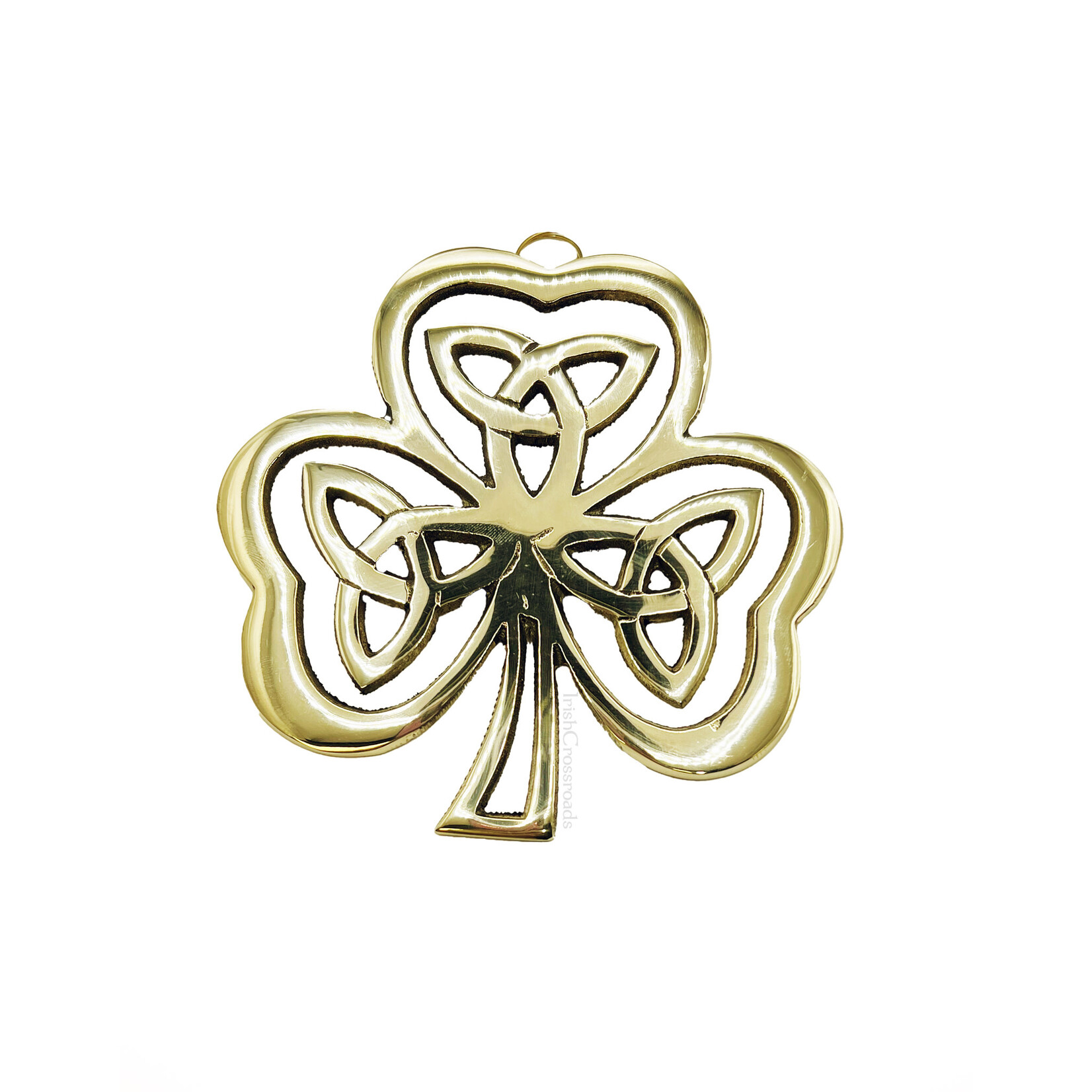 PLAQUES, SIGNS & POSTERS BRASS SHAMROCK TRINITY WALL HANGING