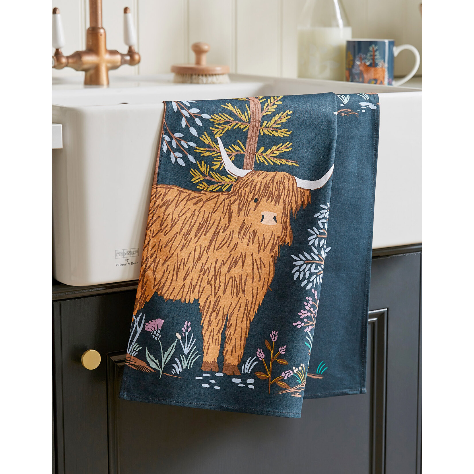 KITCHEN & ACCESSORIES CONNIE the COW - Cotton Tea Towel