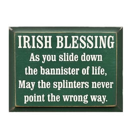 PLAQUES, SIGNS & POSTERS IRISH BLESSING - BANNISTER OF LIFE SIGN