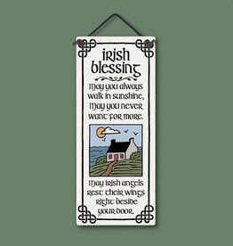 PLAQUES, SIGNS & POSTERS IRISH CERAMIC TILE PLAQUE - Irish Angel Blessing