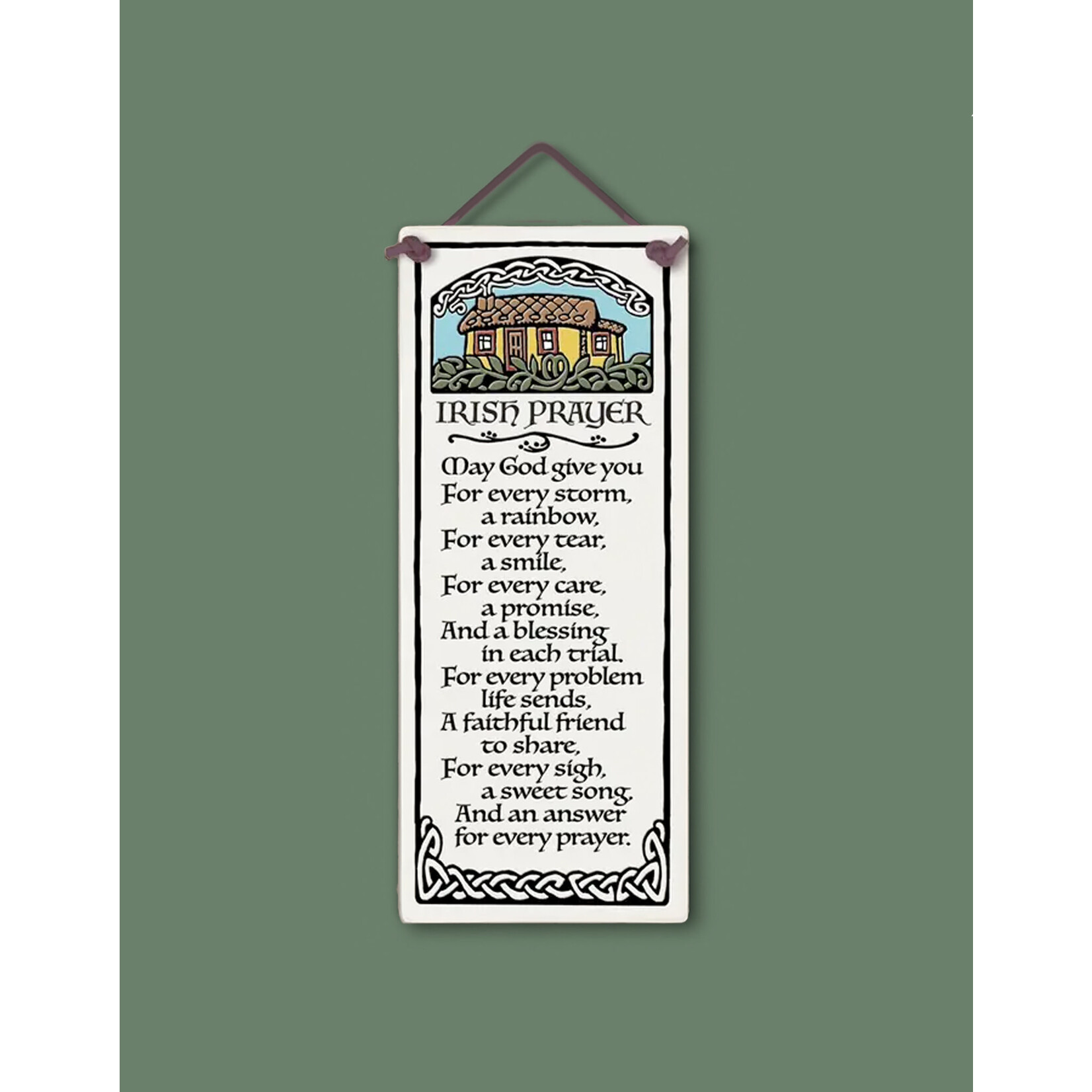 PLAQUES, SIGNS & POSTERS IRISH CERAMIC TILE PLAQUE - Irish Prayer