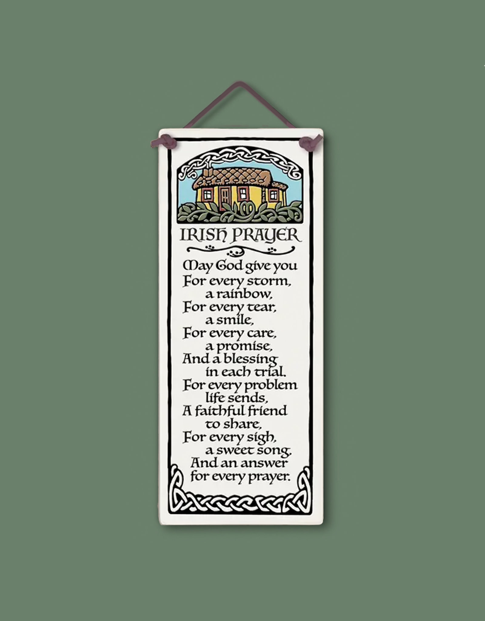 PLAQUES, SIGNS & POSTERS IRISH CERAMIC TILE PLAQUE - Irish Prayer