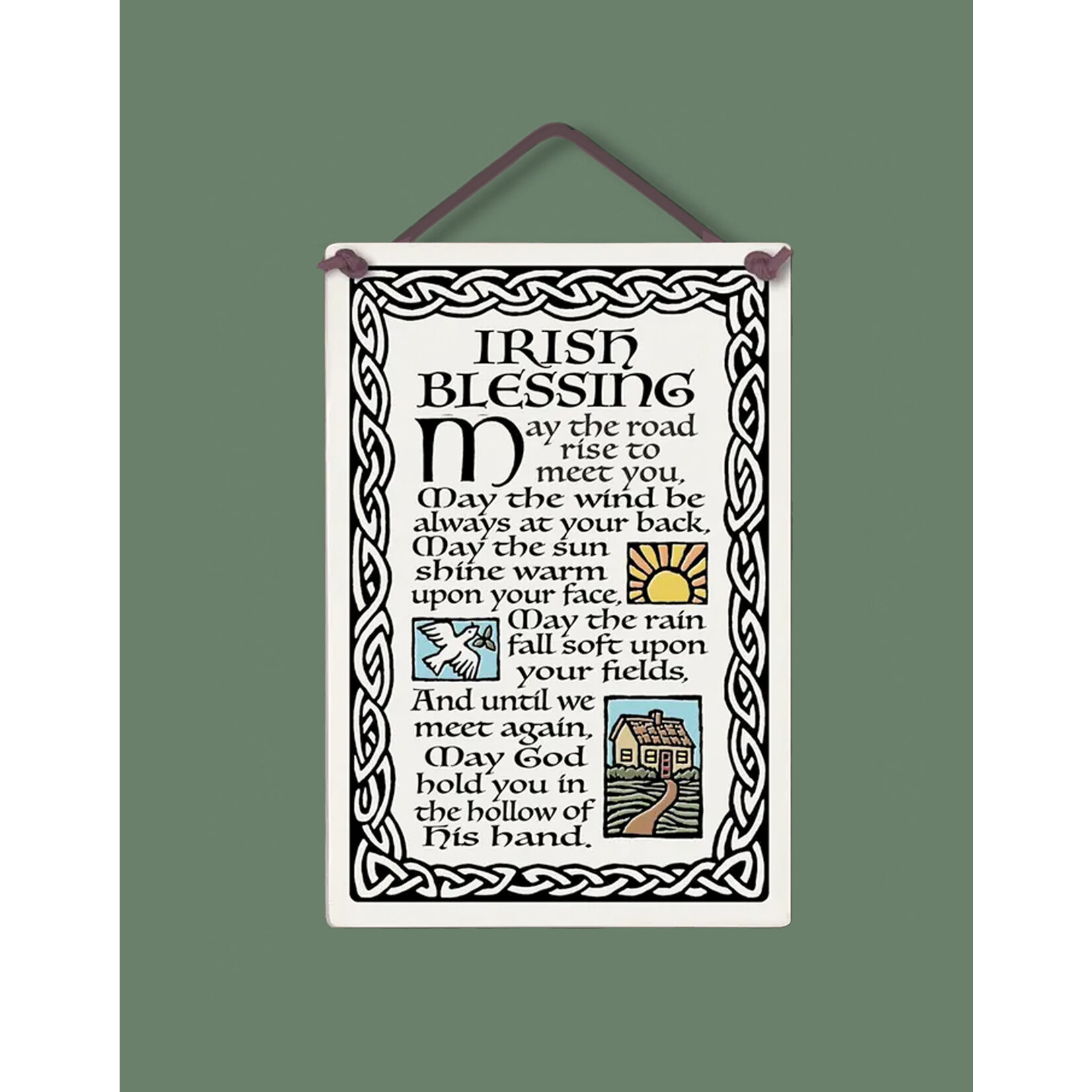 PLAQUES, SIGNS & POSTERS IRISH CERAMIC TILE PLAQUE - Irish Blessing