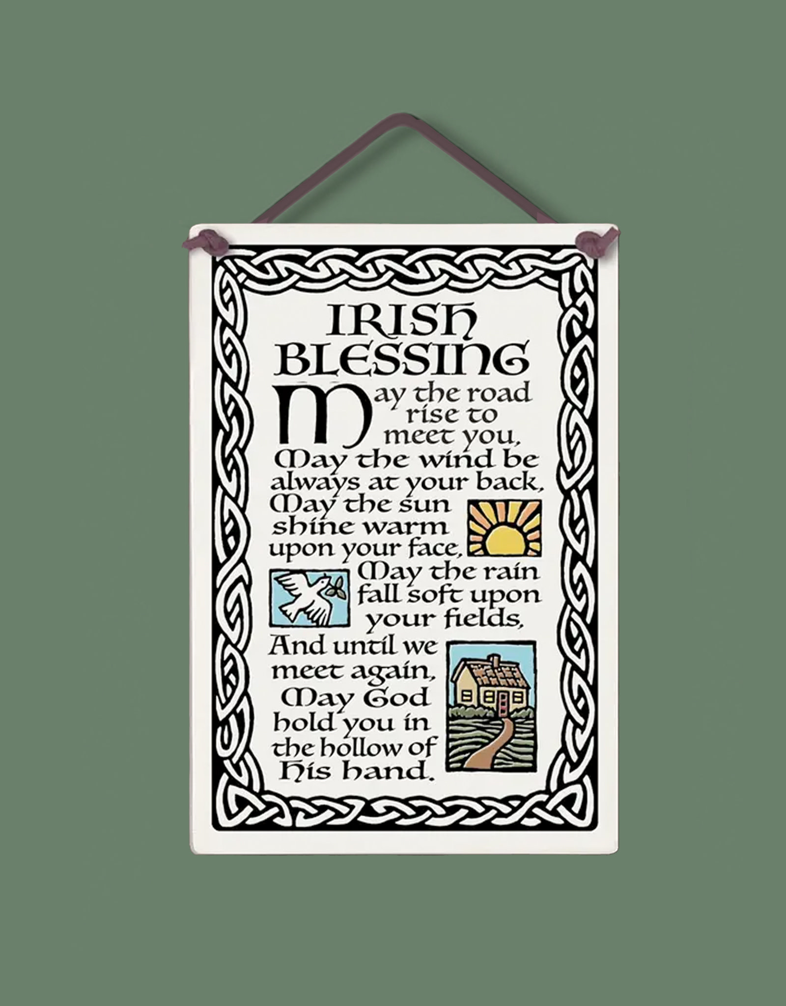 PLAQUES, SIGNS & POSTERS IRISH CERAMIC TILE PLAQUE - Irish Blessing
