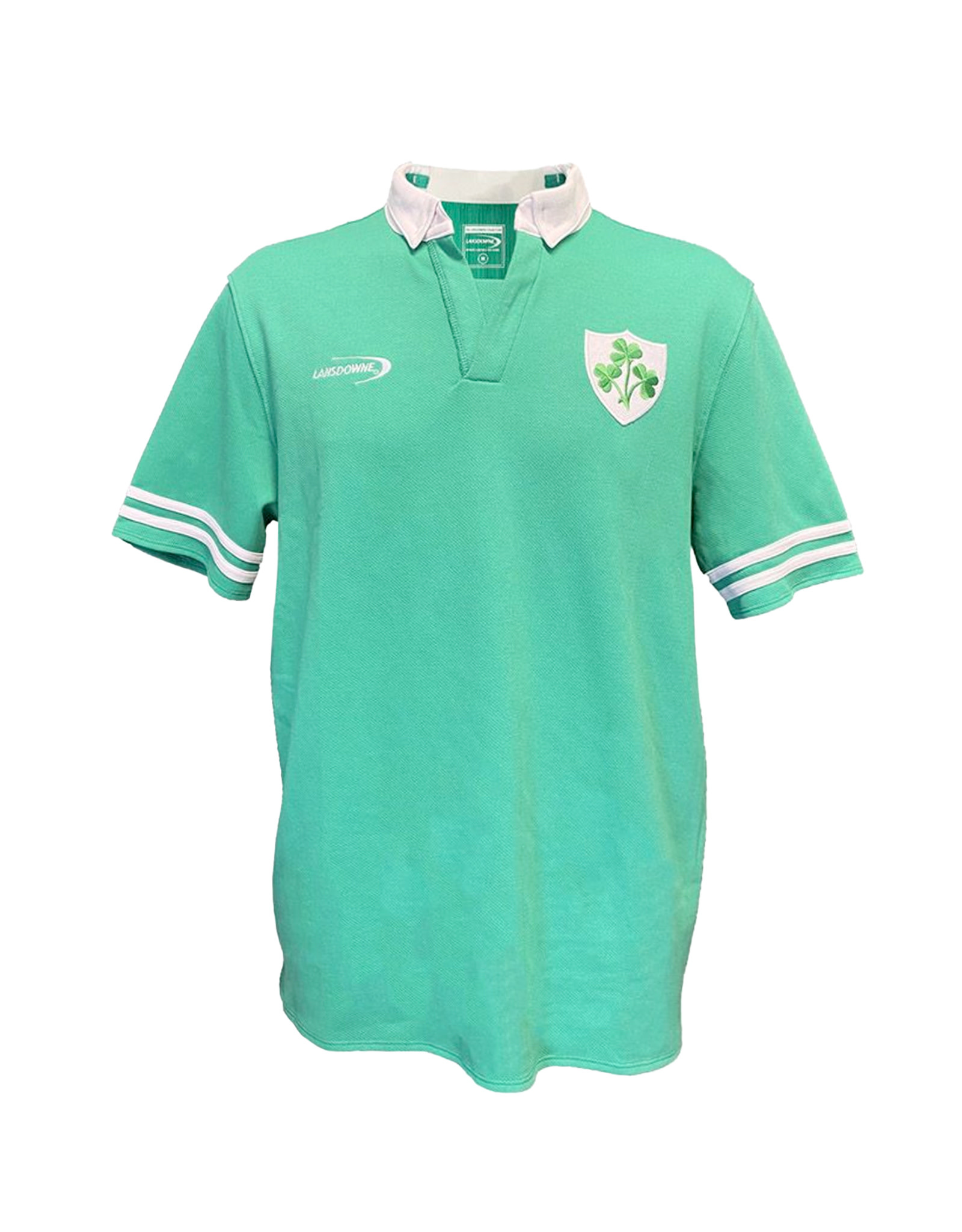 SPORTSWEAR LANSDOWNE ISLAND GRN SHAM CREST SHORT SLEEVED RUGBY