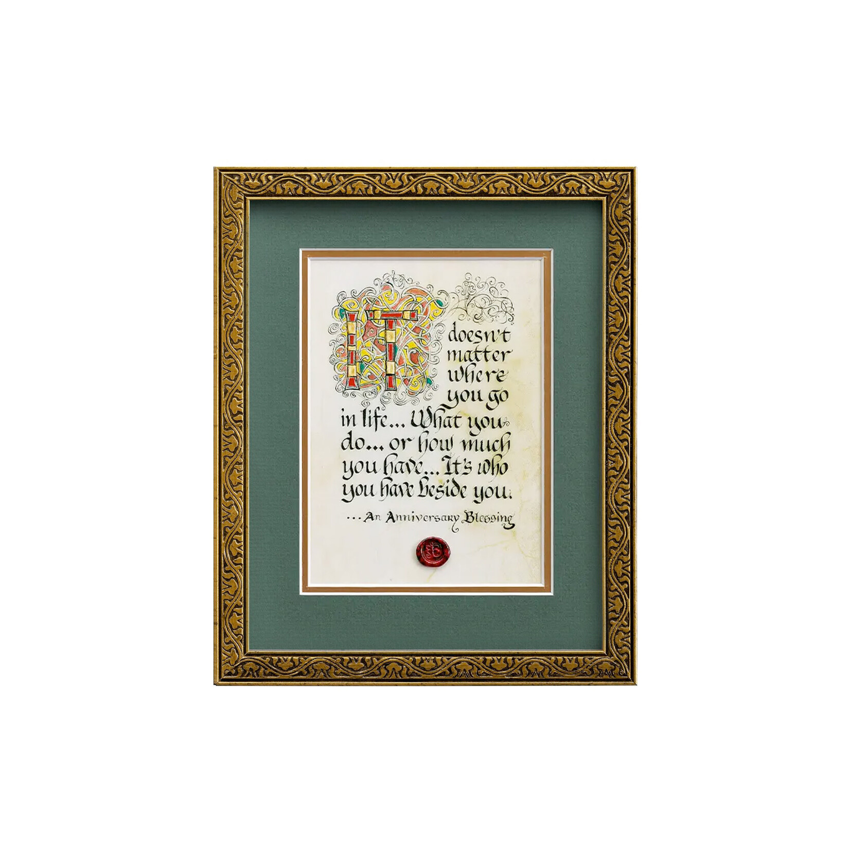 PLAQUES & GIFTS CELTIC MANUSCRIPT 8x10 PLAQUE - "ANNIVERSARY BLESSING"