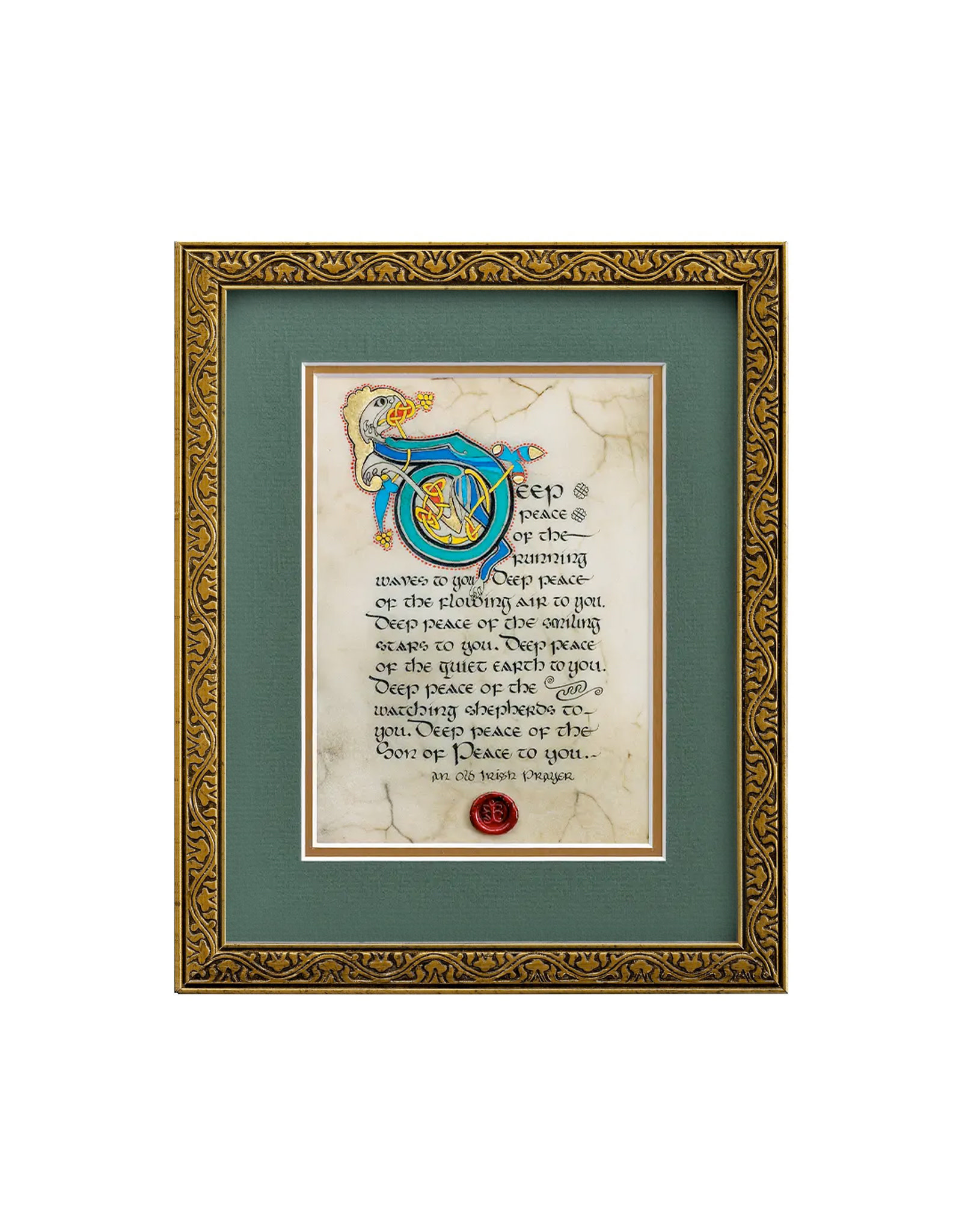 PLAQUES & GIFTS CELTIC MANUSCRIPT 8x10 PLAQUE - "DEEP PEACE"