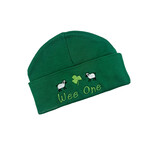 BABY ACCESSORIES GREEN “WEE ONE” NEWBORN CAP