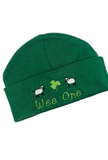 BABY ACCESSORIES GREEN “WEE ONE” NEWBORN CAP