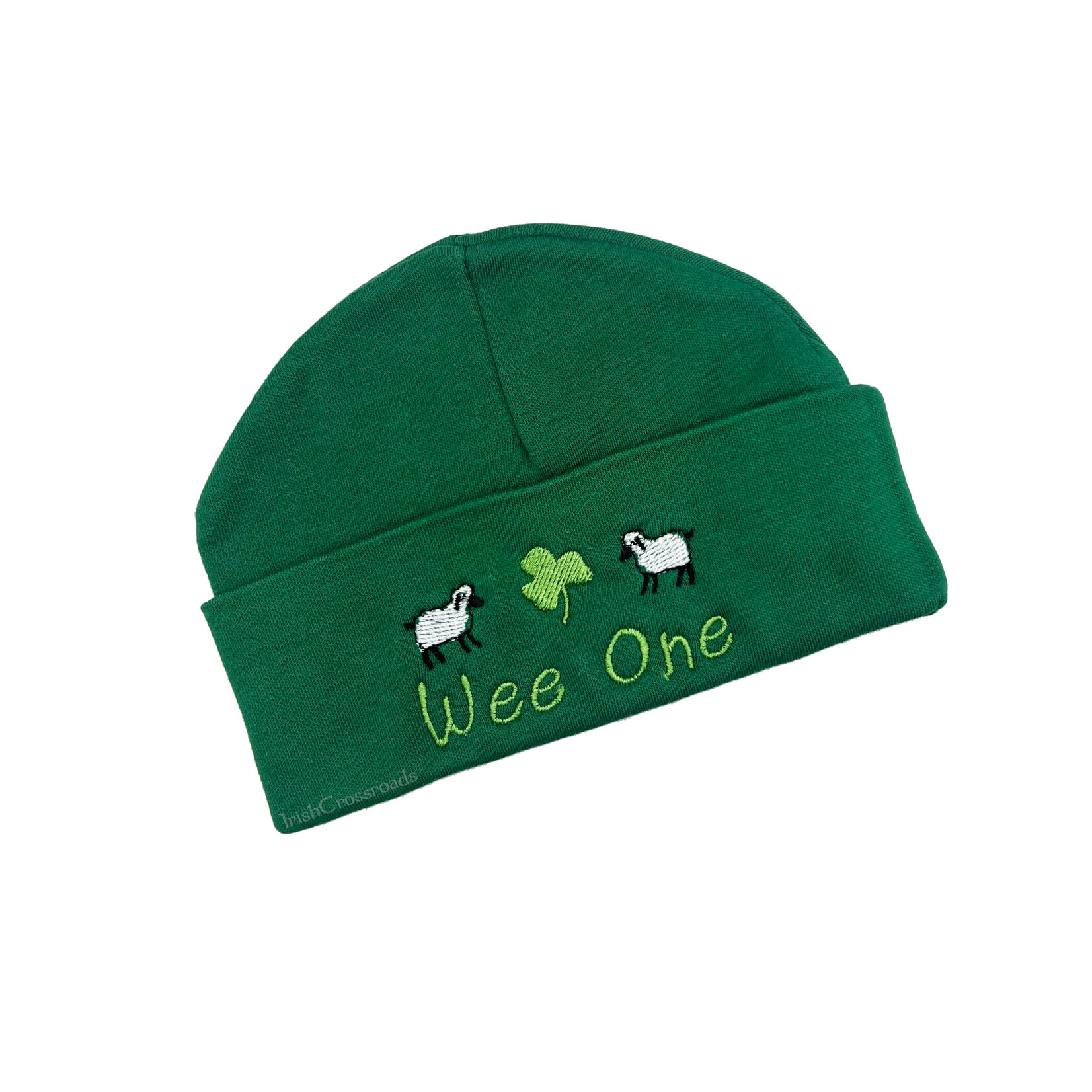 BABY ACCESSORIES GREEN “WEE ONE” NEWBORN CAP