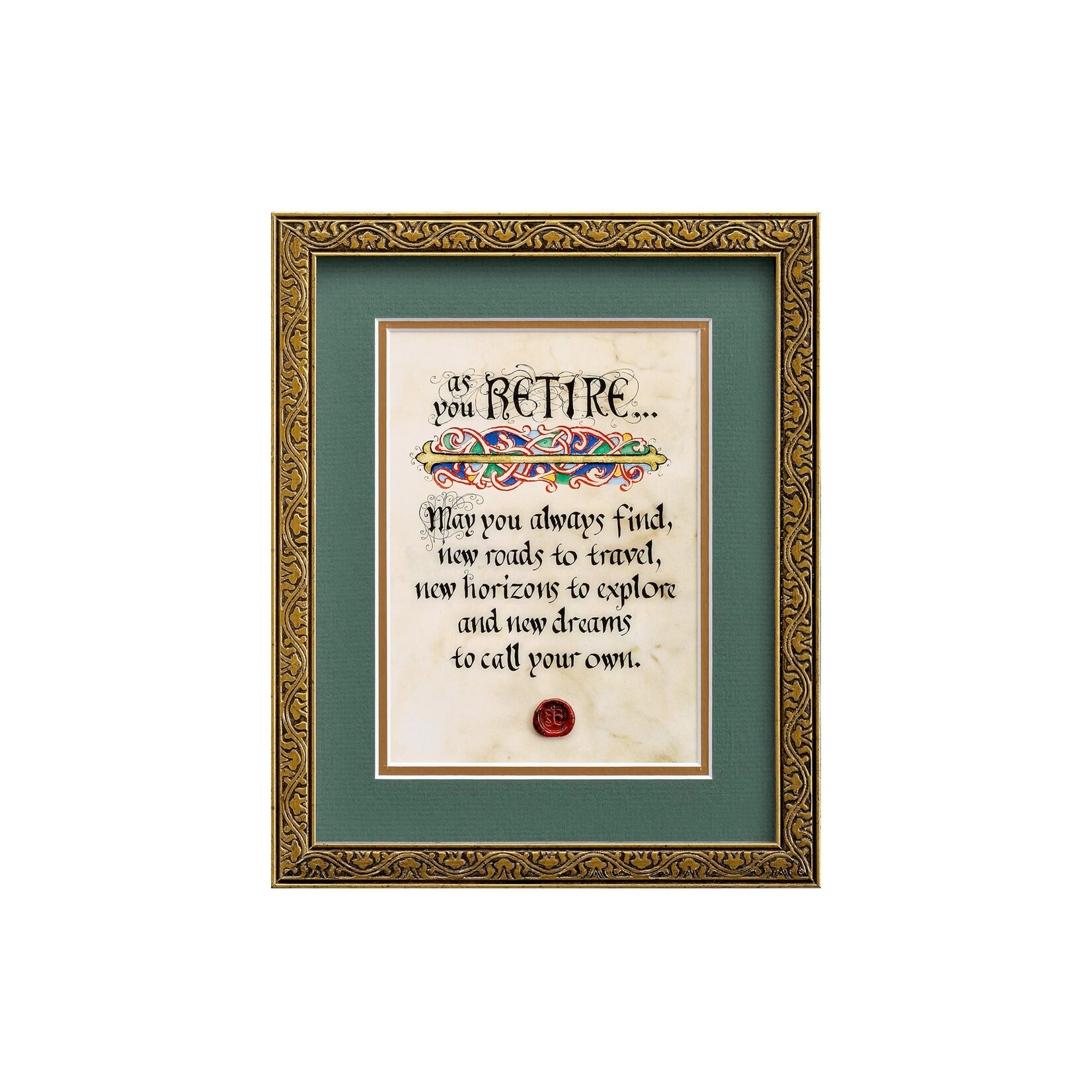 PLAQUES & GIFTS CELTIC MANUSCRIPT 8x10 PLAQUE - "RETIREMENT BLESSING"