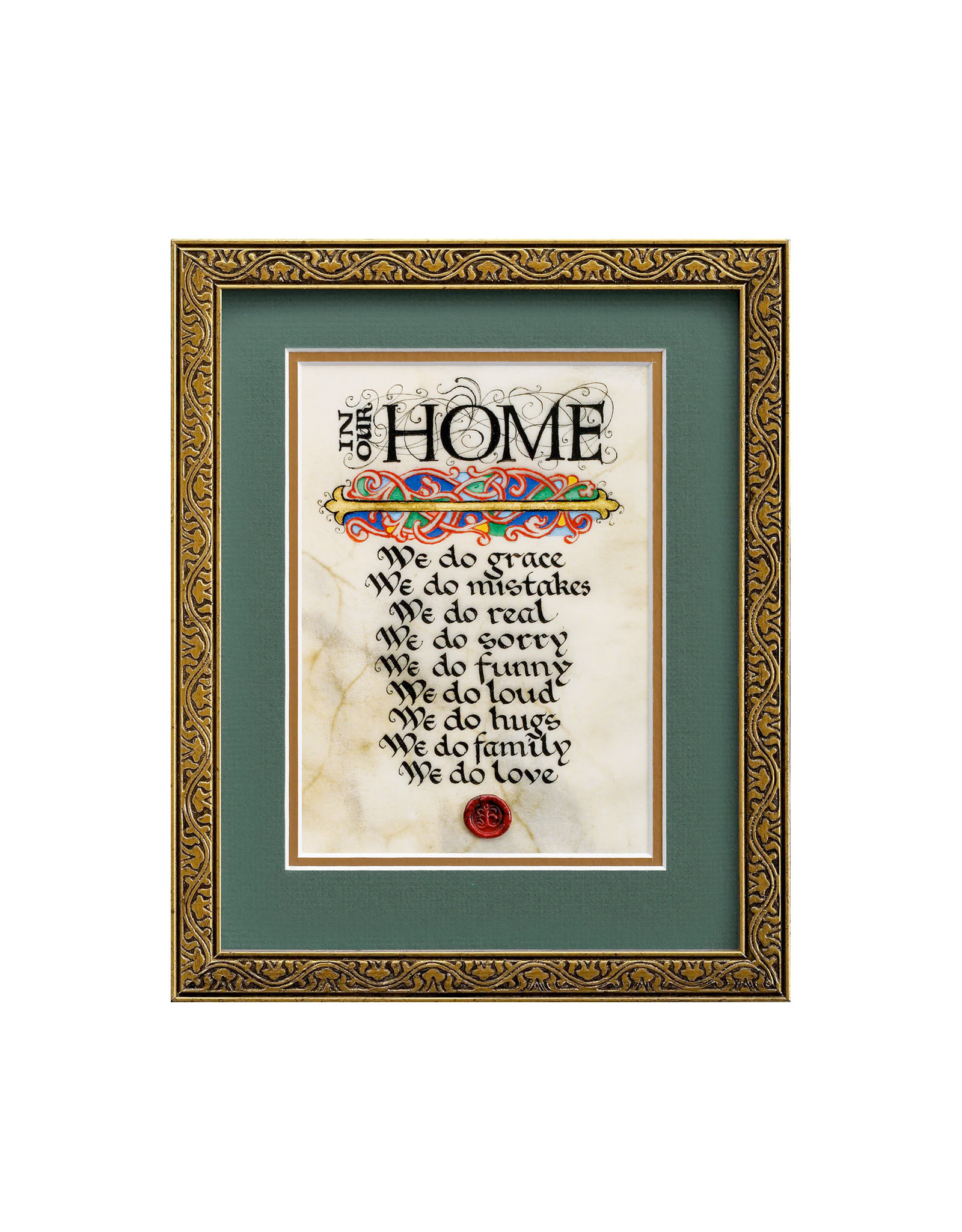 PLAQUES & GIFTS CELTIC MANUSCRIPT 8x10 PLAQUE - "IN OUR HOME"