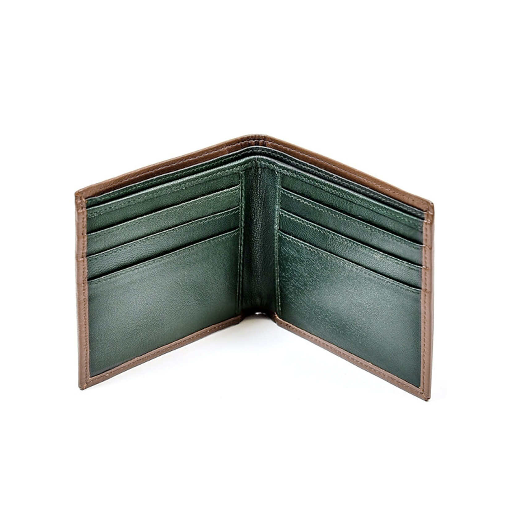 ACCESSORIES TINNAKEENLY GENTS WALLET - Trinity Grn/Tan Leather