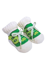 BABY ACCESSORIES BABY GRN/WHT NEWBORN SHAMROCK BOOTIES