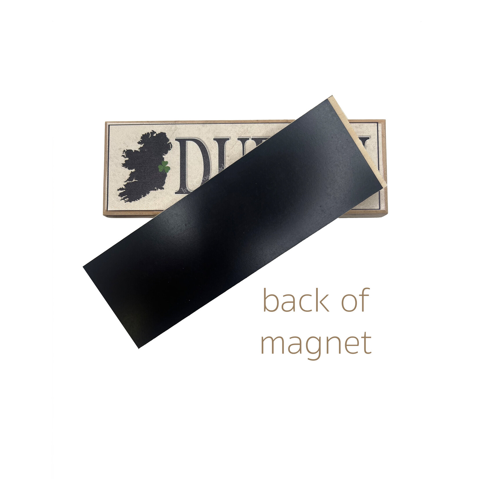 DECOR IRELAND COUNTY SHAMROCK WOODEN MAGNET