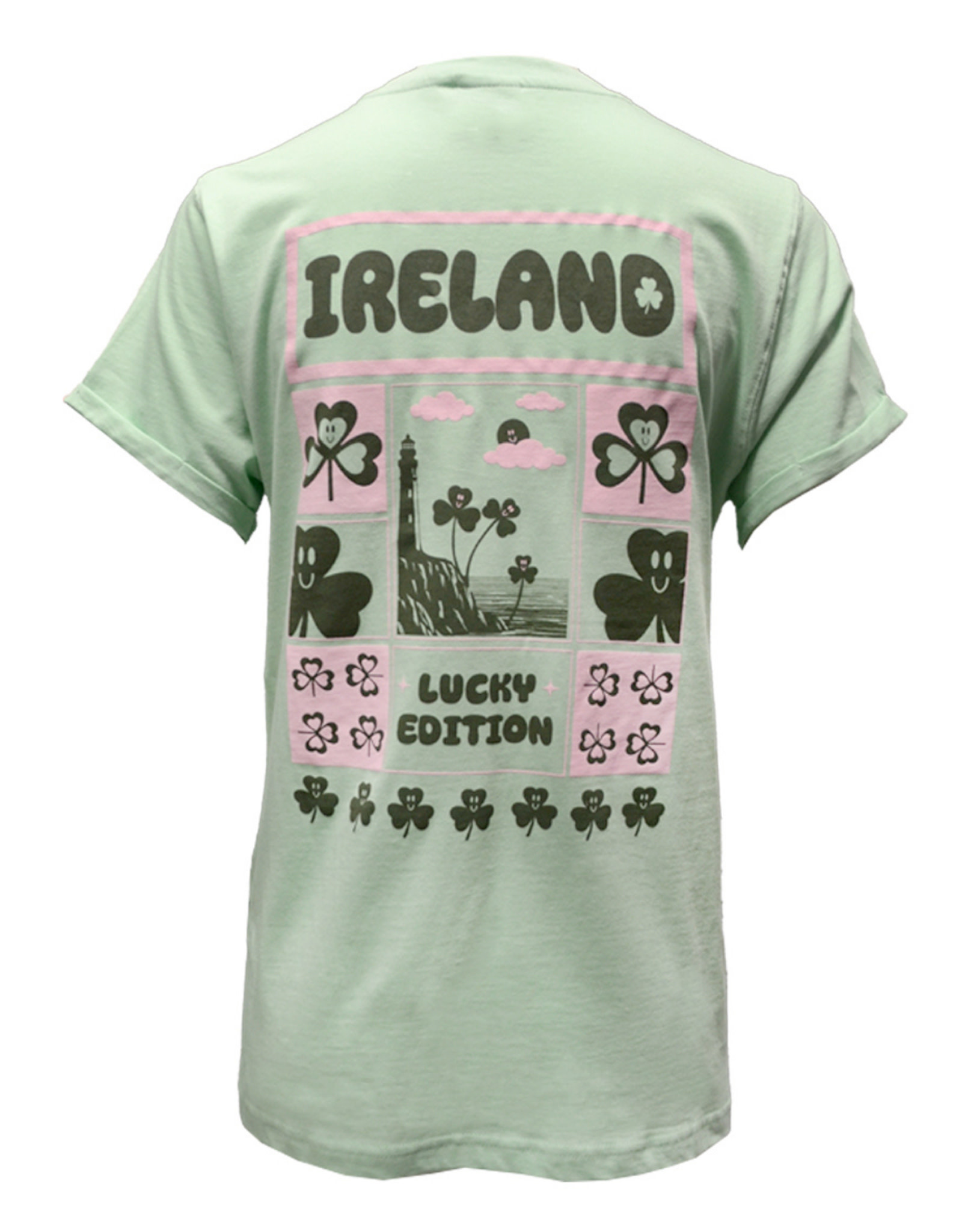 SHIRTS MIST GREEN IRE "LUCKY EDITION" LADIES TEE