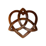PLAQUES & GIFTS CELTIC WOOD CARVING - Trinity Heart