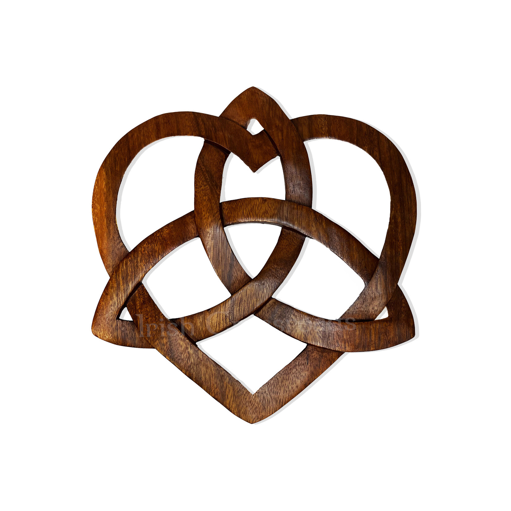 PLAQUES & GIFTS CELTIC WOOD CARVING - Trinity Heart