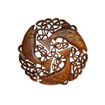 PLAQUES & GIFTS CELTIC WOOD CARVING - Salmon of Knowledge