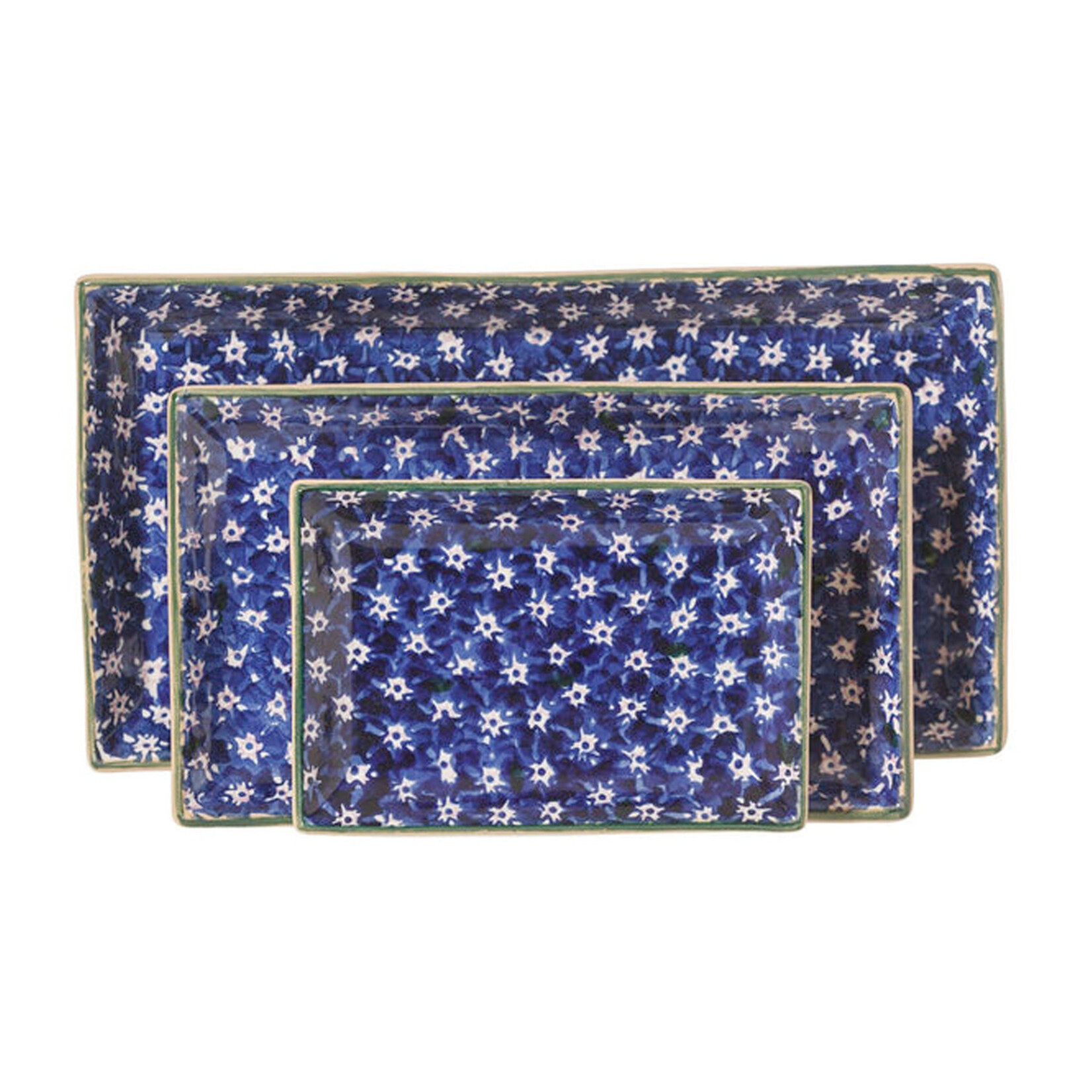 KITCHEN & ACCESSORIES NICHOLAS MOSSE 3 RECTANGLE NESTING DISHES - Dk Blue Lawn