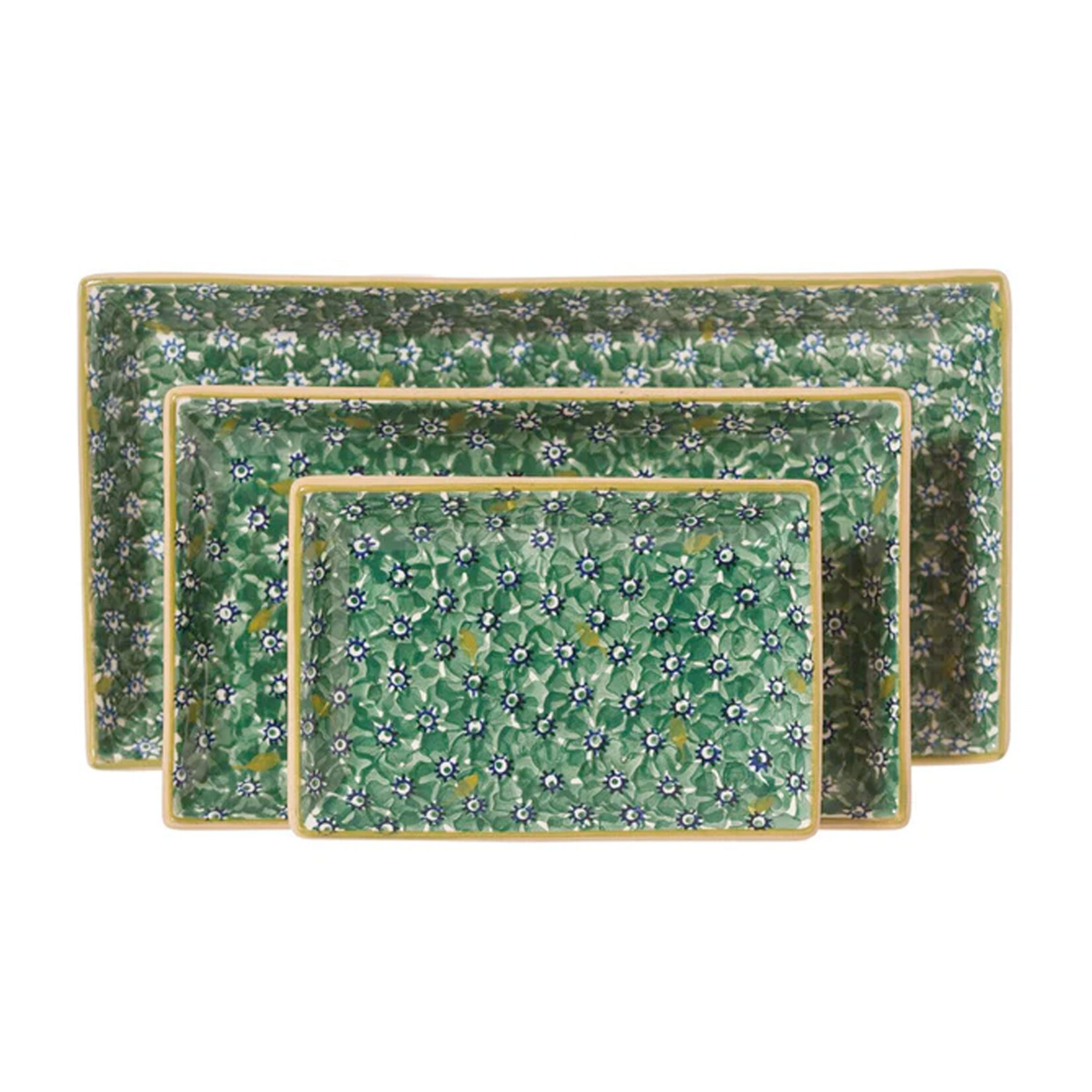 KITCHEN & ACCESSORIES NICHOLAS MOSSE 3 RECTANGLE NESTING DISHES - Green Lawn
