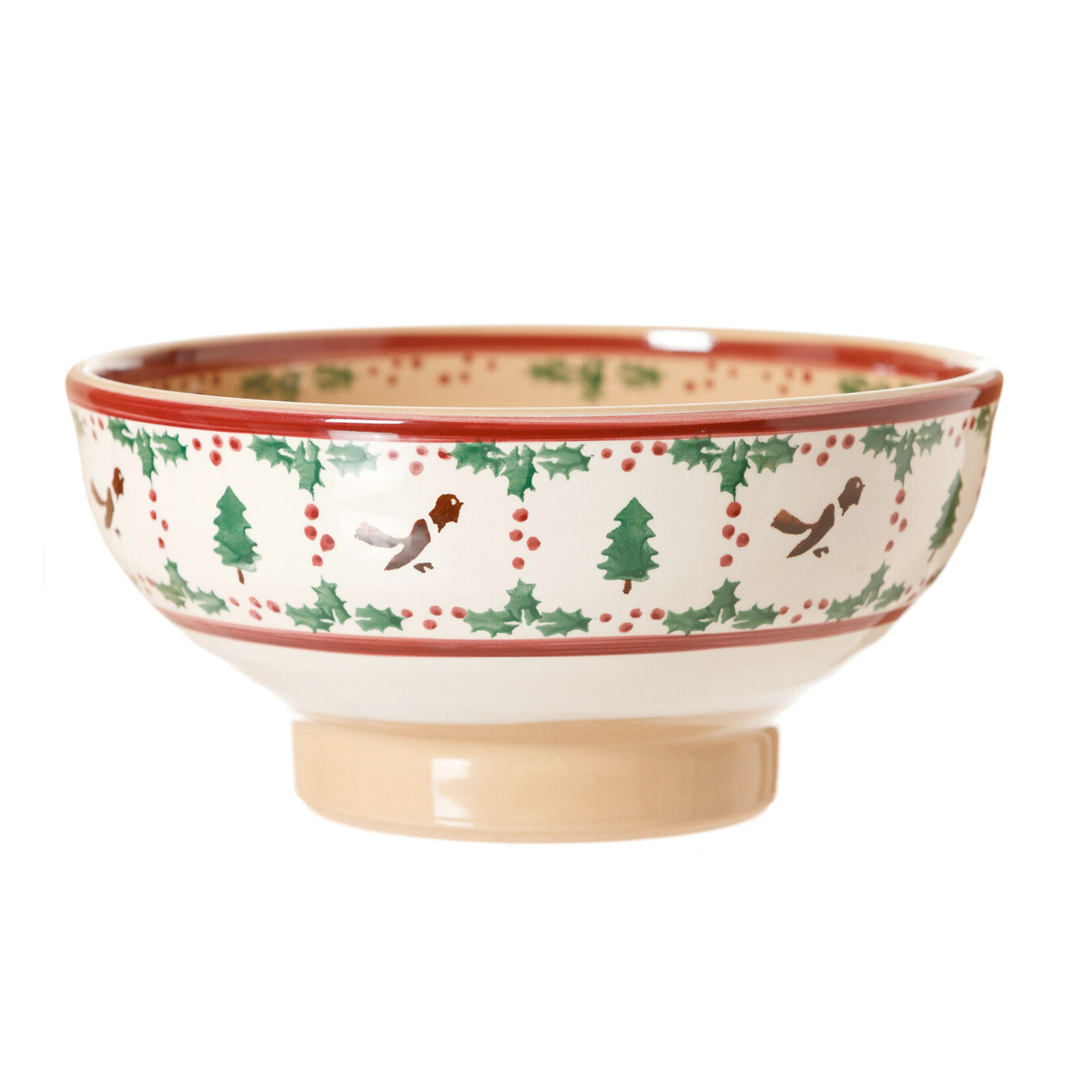 HOLIDAY NICHOLAS MOSSE LARGE SALAD BOWL - Winter Robin