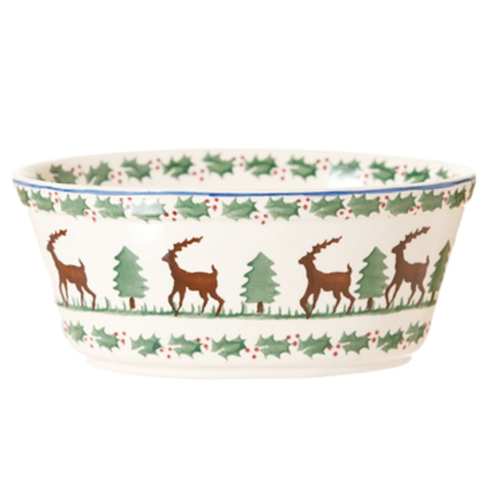 HOLIDAY NICHOLAS MOSSE SMALL OVAL PIE DISH - Reindeer