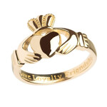 RINGS SHANORE 10K LADIES INSCRIBED CLADDAGH RING