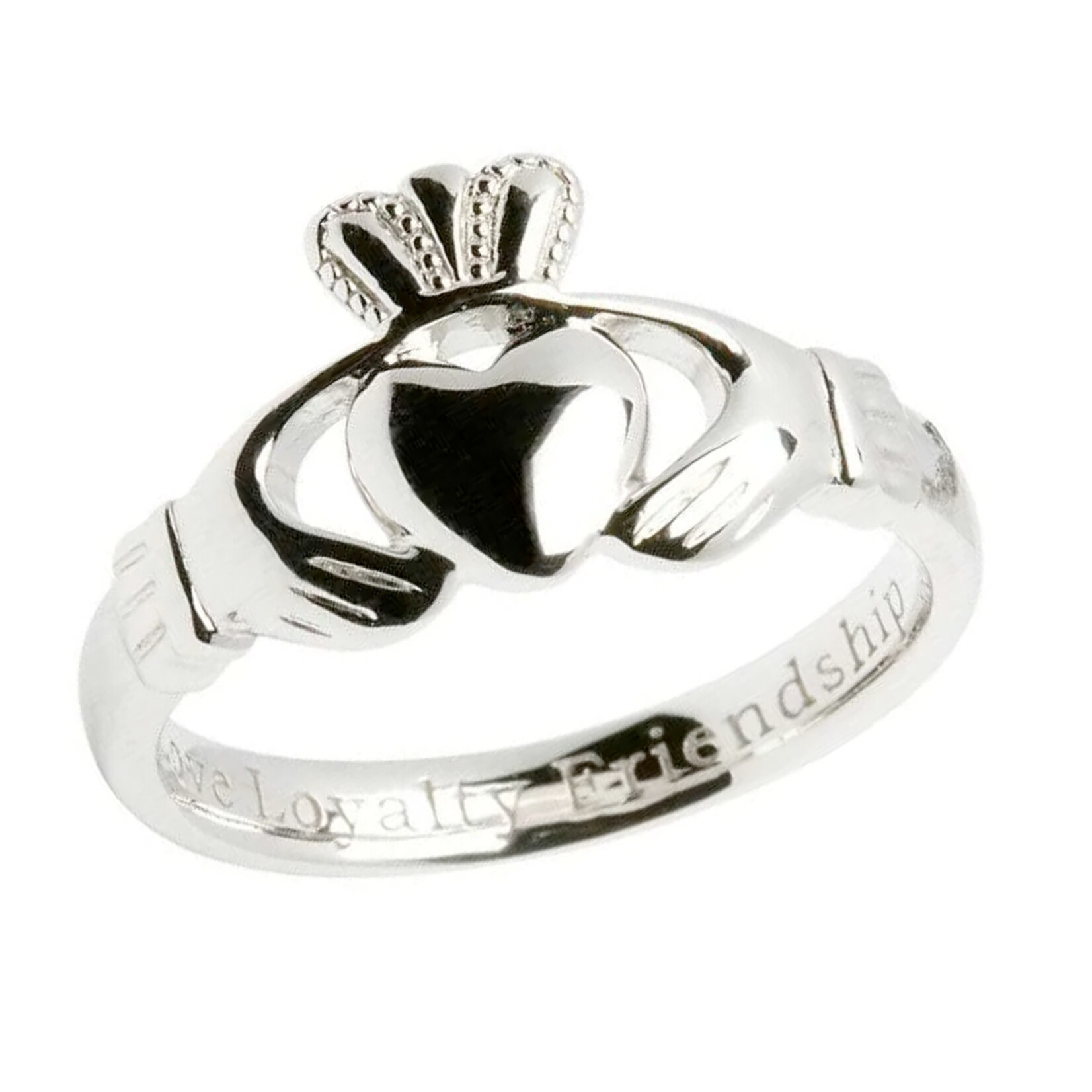RINGS SHANORE STERLING LADIES CLADDAGH RING
