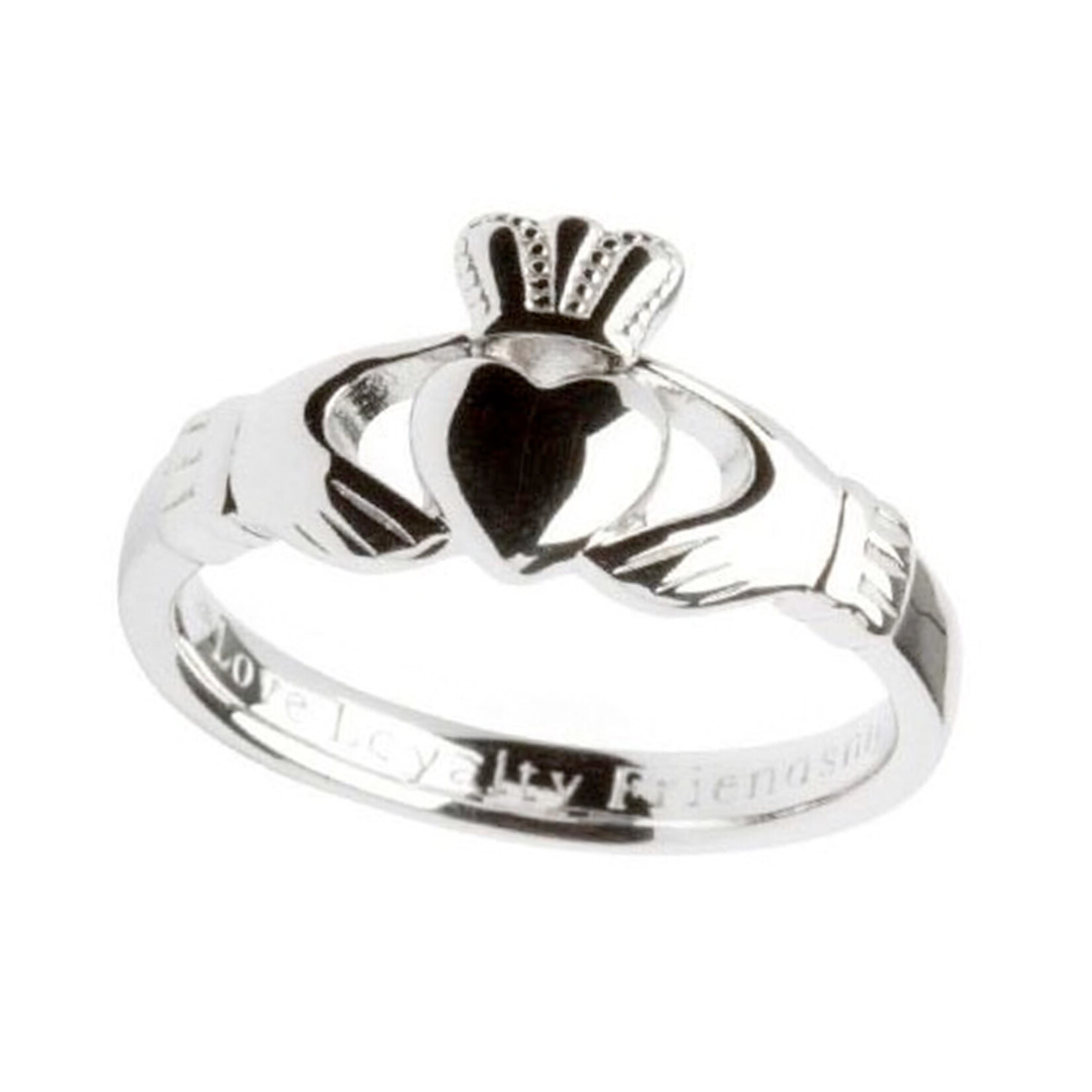 RINGS CLEARANCE - SHANORE STERLING GENTS CLADDAGH RING - FINAL SALE