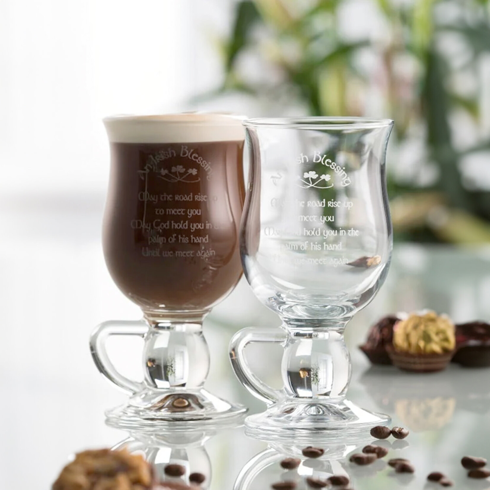 BARWARE GALWAY CRYSTAL IRISH COFFEE GLASSES - Blessing (2)