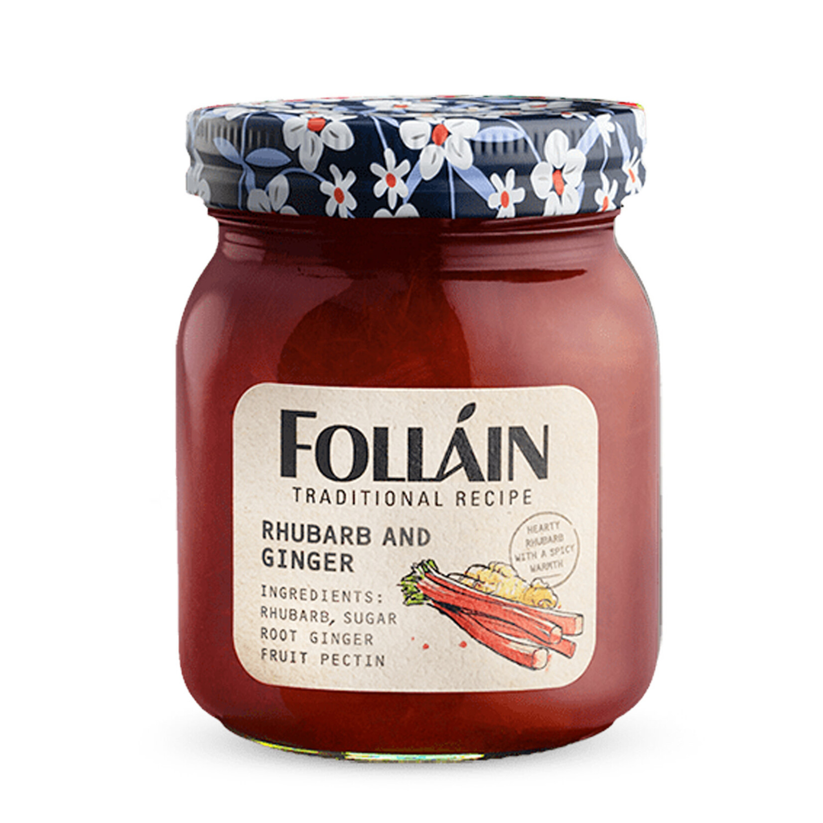 JAMS & SAUCES FOLLAIN JAM - Rhubarb & Ginger