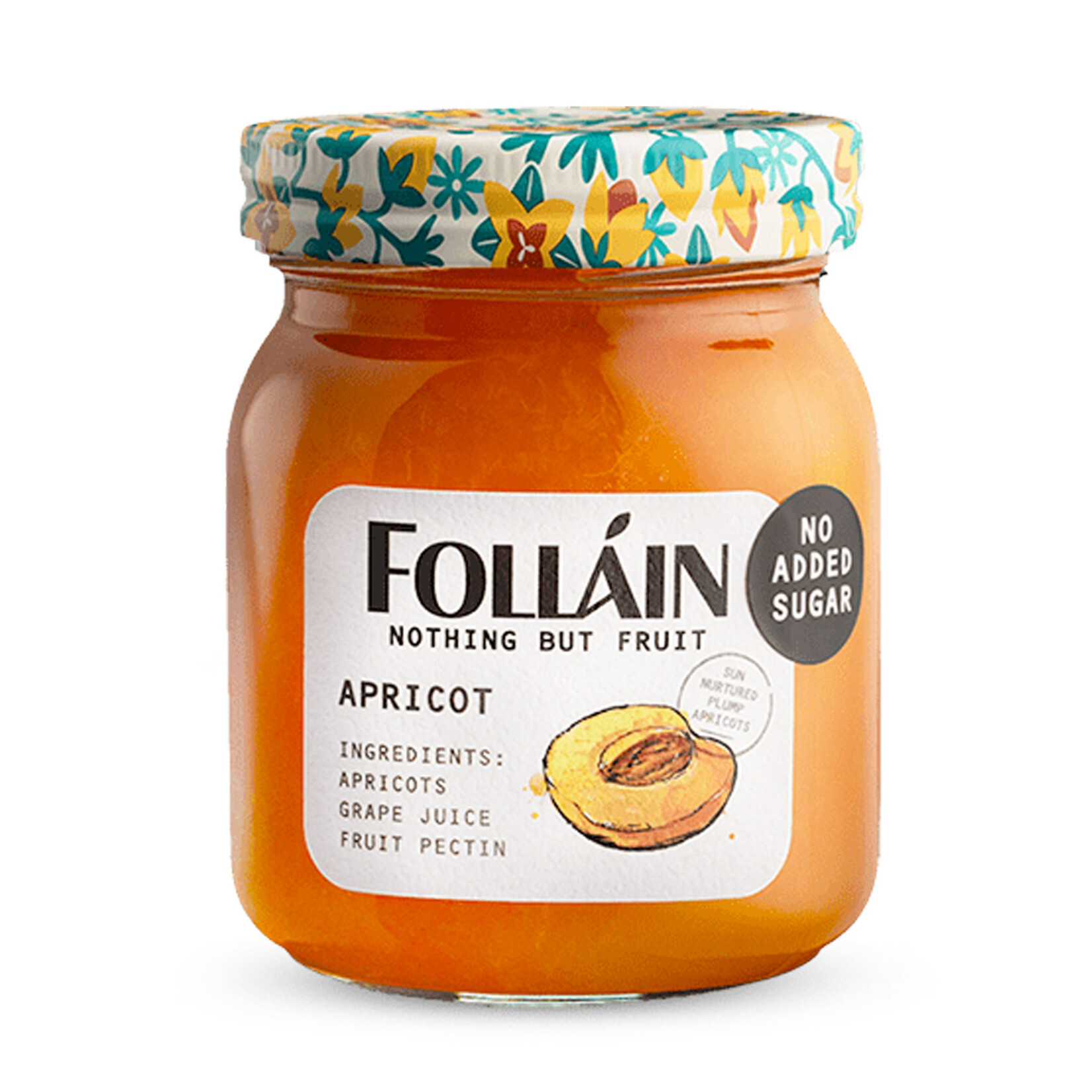 JAMS & SAUCES FOLLAIN 'NOTHING BUT FRUIT' JAM - Apricot