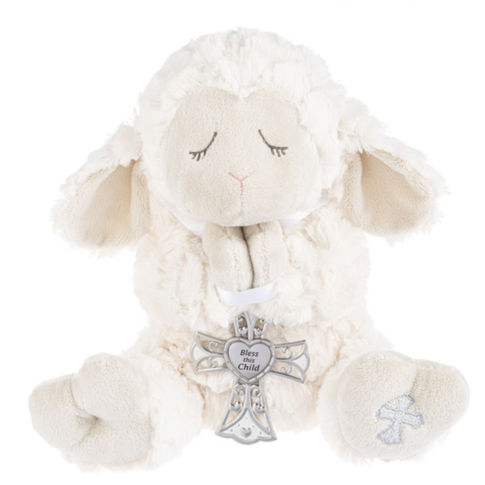 RELIGIOUS SERENITY LAMB PLUSH with CRIB MEDAL