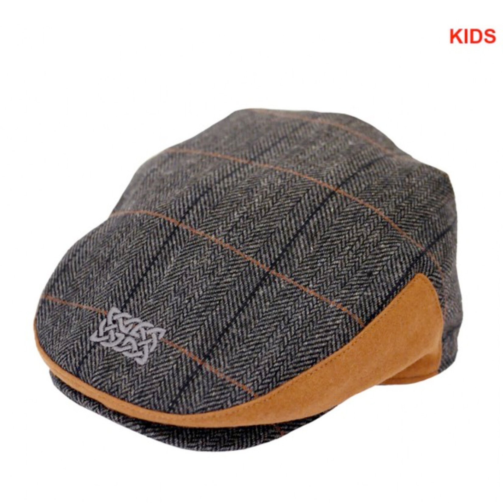 CAPS & HATS KID’S GREY-TWEED CAP with CELTIC KNOT