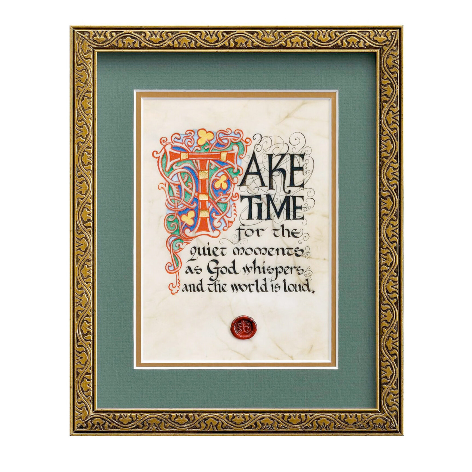PLAQUES & GIFTS CELTIC MANUSCRIPT 8x10 PLAQUE - "TAKE TIME"