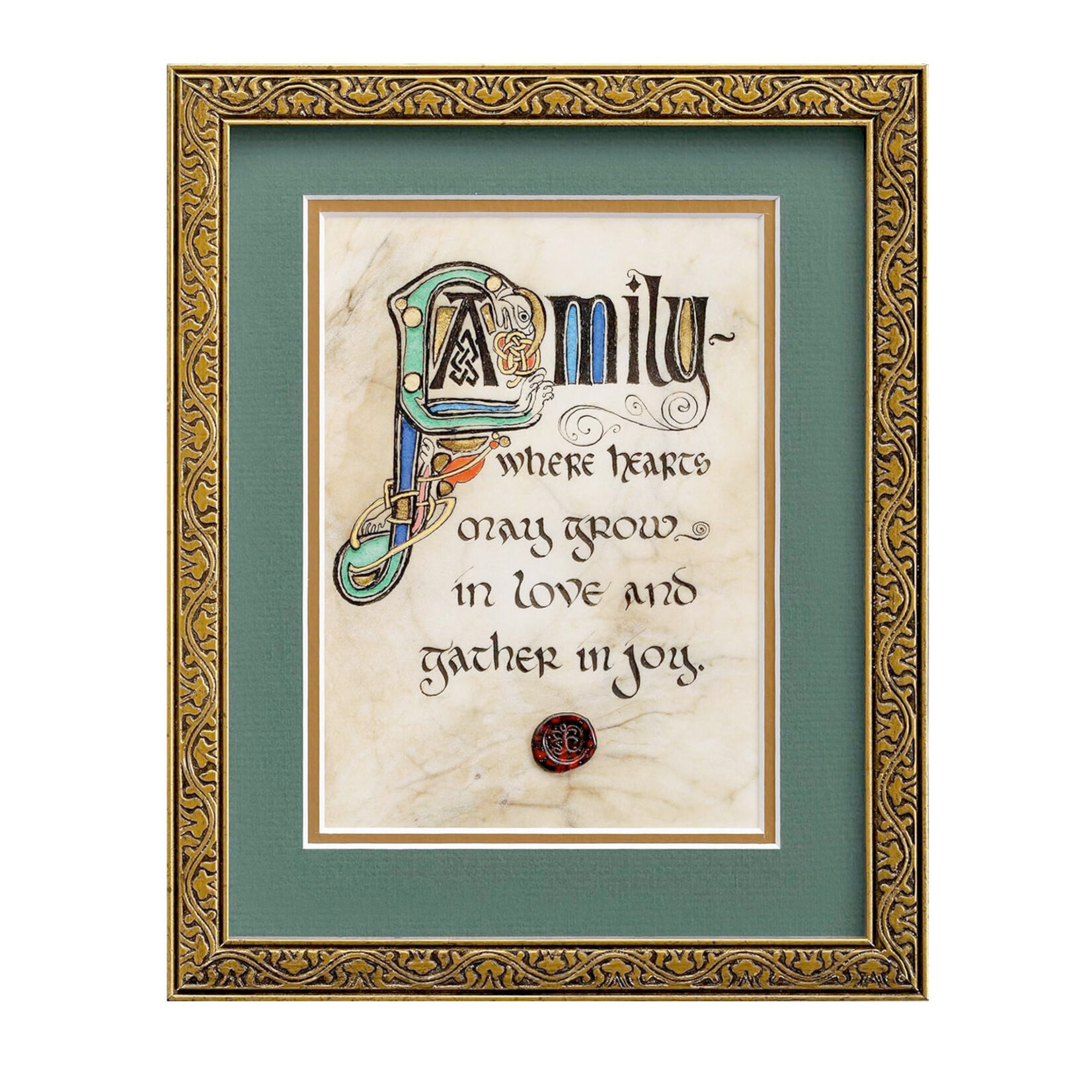PLAQUES & GIFTS CELTIC MANUSCRIPT 8x10 PLAQUE - "FAMILY BLESSING"