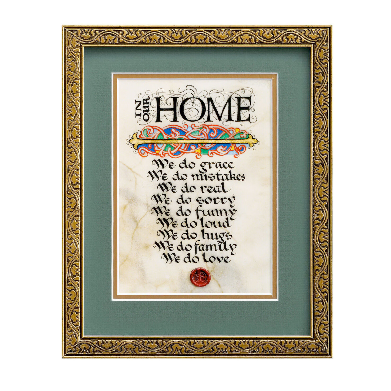 PLAQUES & GIFTS CELTIC MANUSCRIPT 8x10 PLAQUE - "IN OUR HOME"