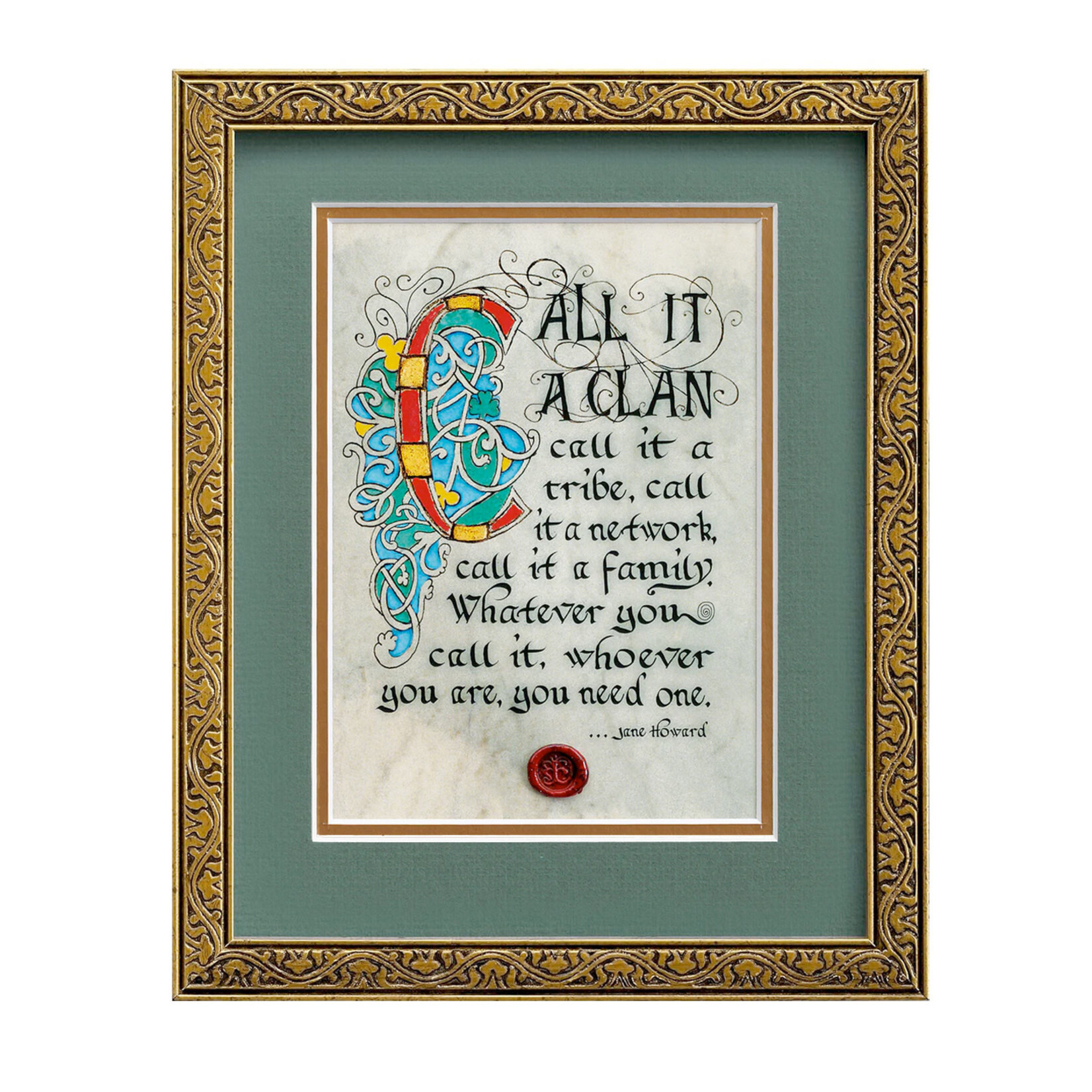 PLAQUES & GIFTS CELTIC MANUSCRIPT 8x10 PLAQUE - "CALL IT A CLAN"