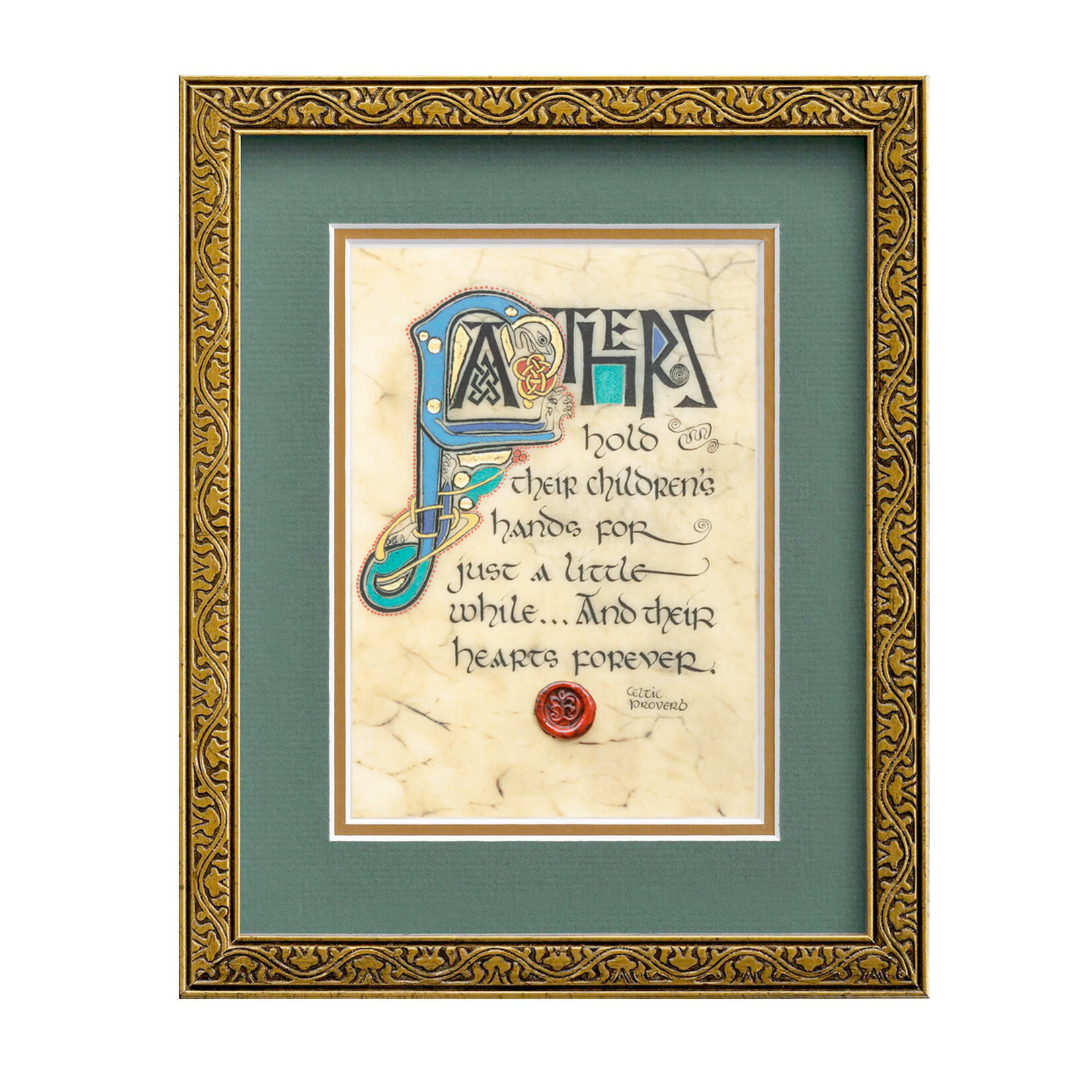 PLAQUES & GIFTS CELTIC MANUSCRIPT 8x10 PLAQUE - "FATHERS BLESSING"