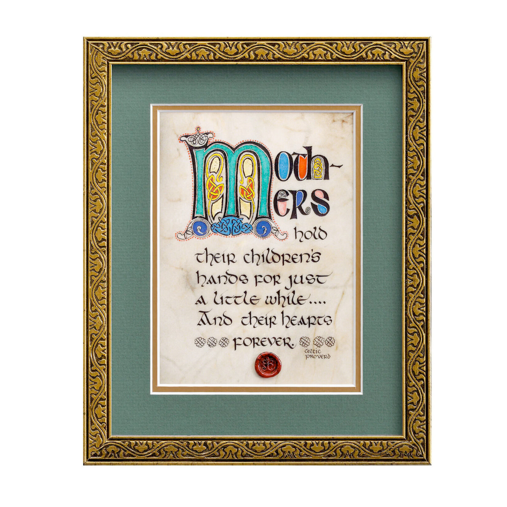 PLAQUES & GIFTS CELTIC MANUSCRIPT 8x10 PLAQUE - "MOTHERS BLESSING"